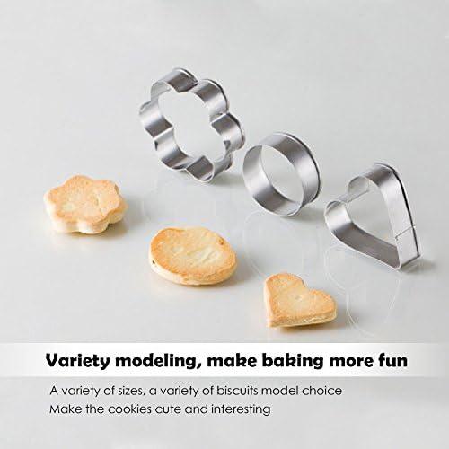 Juego de Cortadores de Galletas Mini YXCLIFE - 24 Piezas Acero Inoxidable