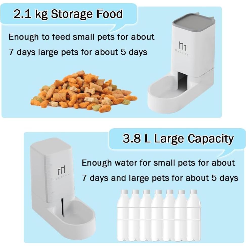 Dispensador de comida y agua para mascotas Marchul 3.8L