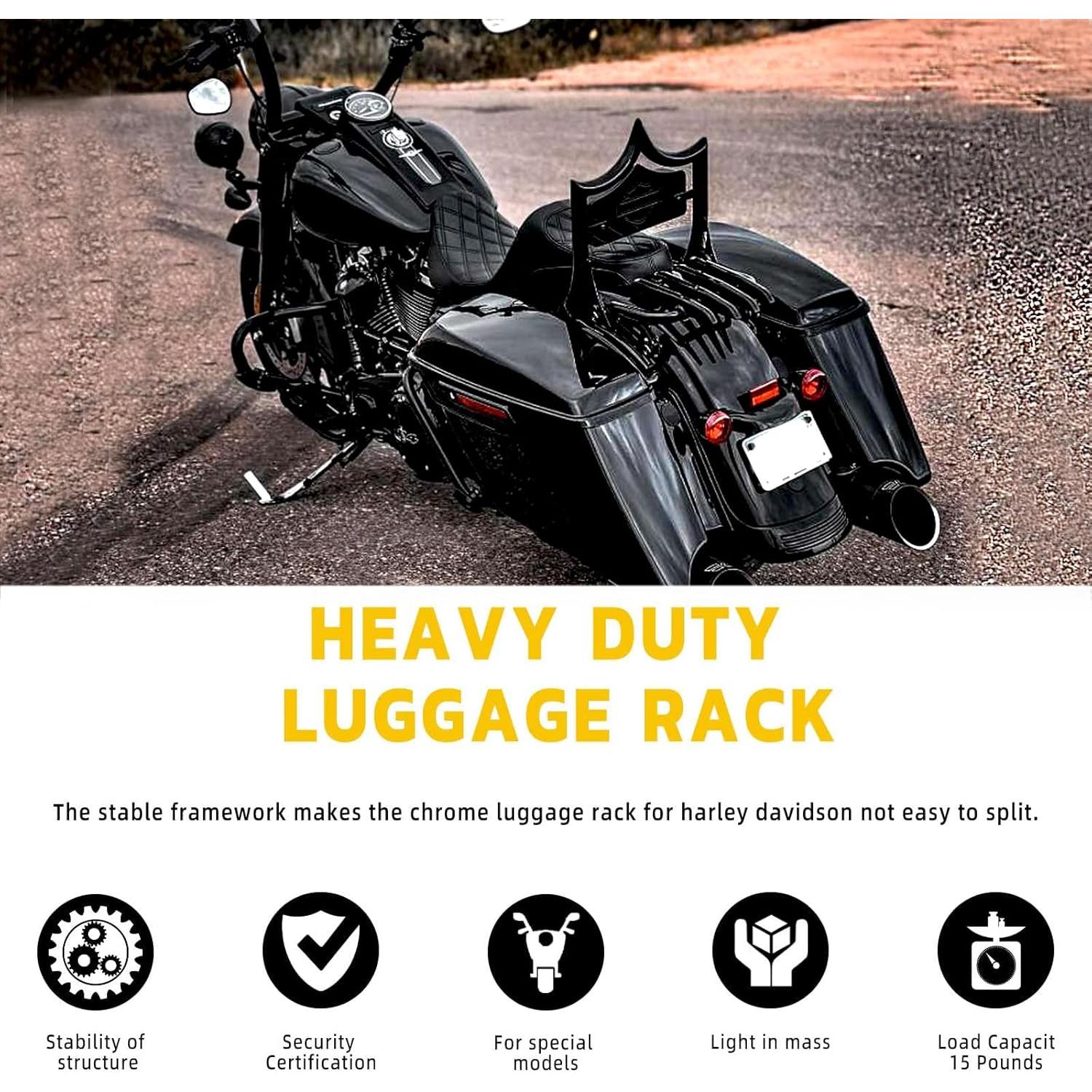 Soporte de Equipaje Desmontable JMTBNO para Harley Touring 2009-2024