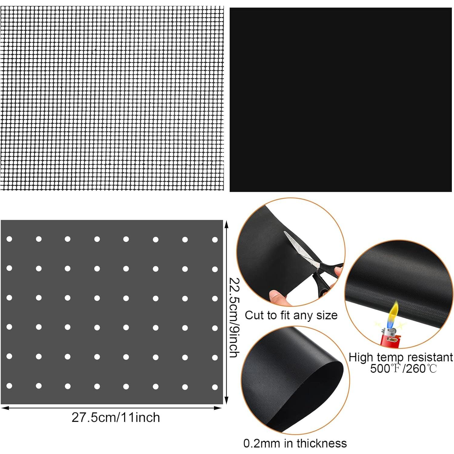 Paquete de 6 forros reutilizables para horno tostador Yetene 22.86x27.94cm