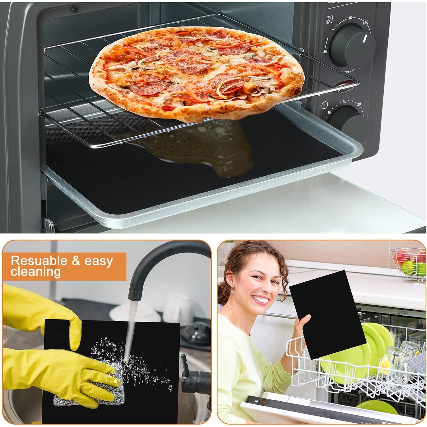 Paquete de 6 forros reutilizables para horno tostador Yetene 22.86x27.94cm