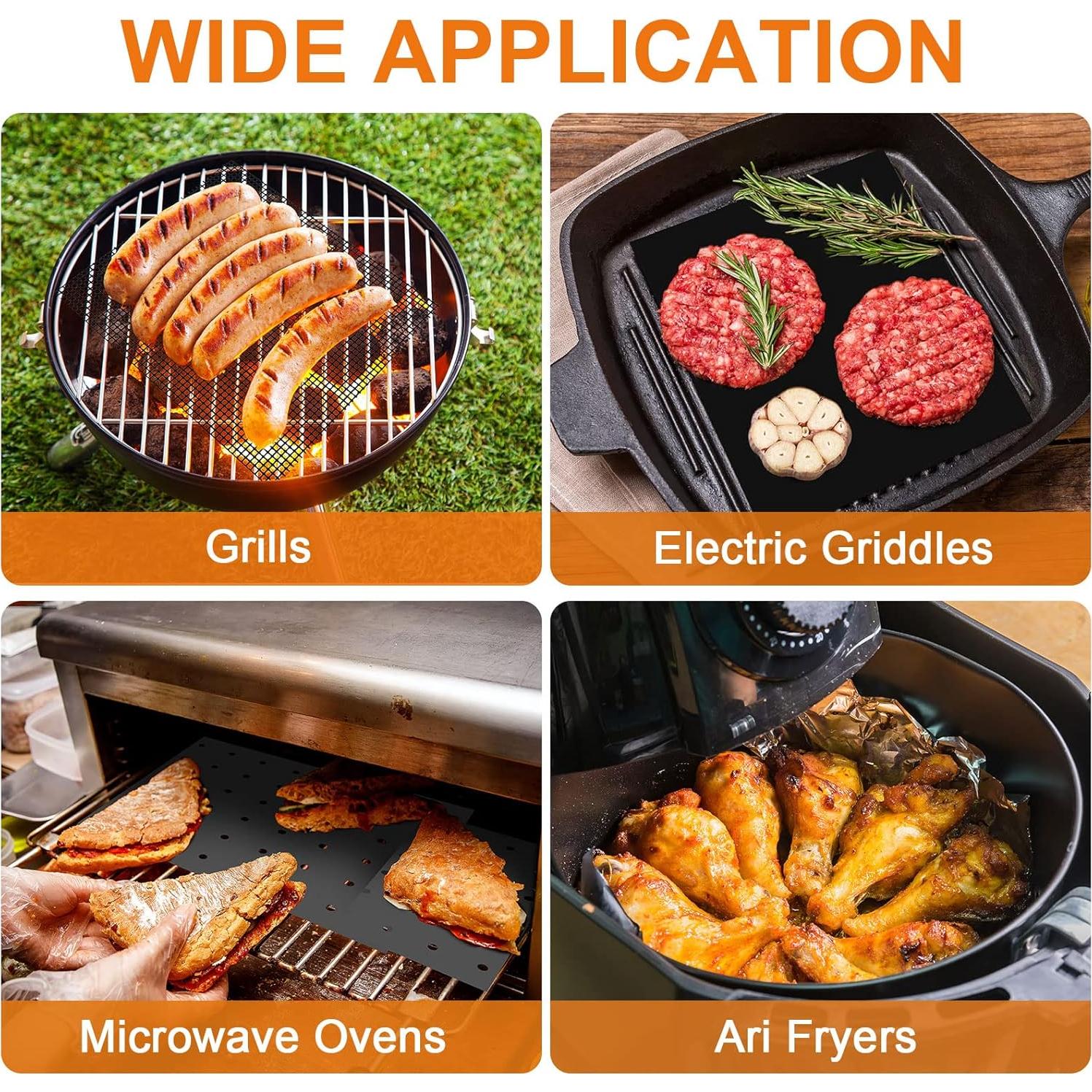 Paquete de 6 forros reutilizables para horno tostador Yetene 22.86x27.94cm