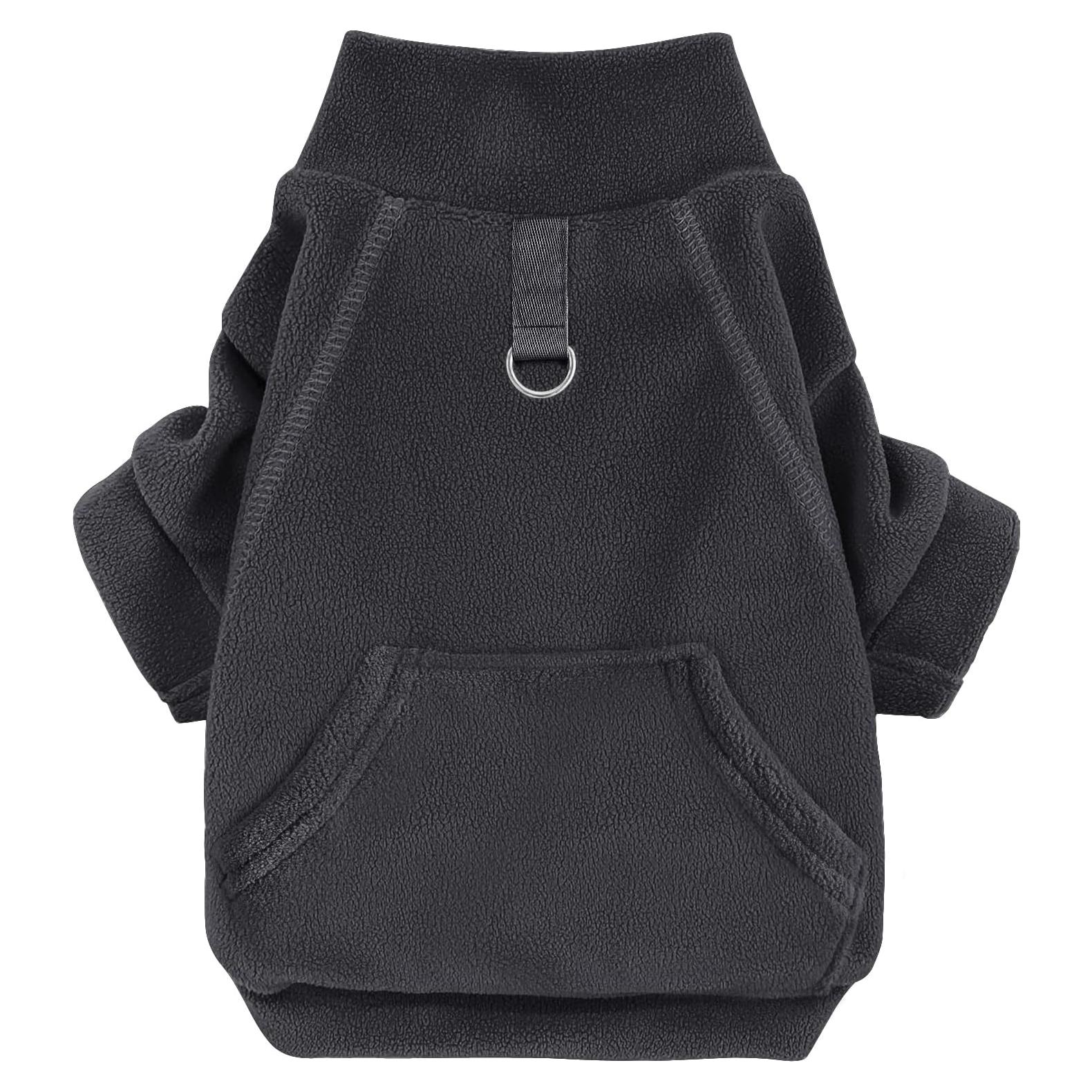 Suéter de lana para perros Idepet XL Negro abrigo cálido