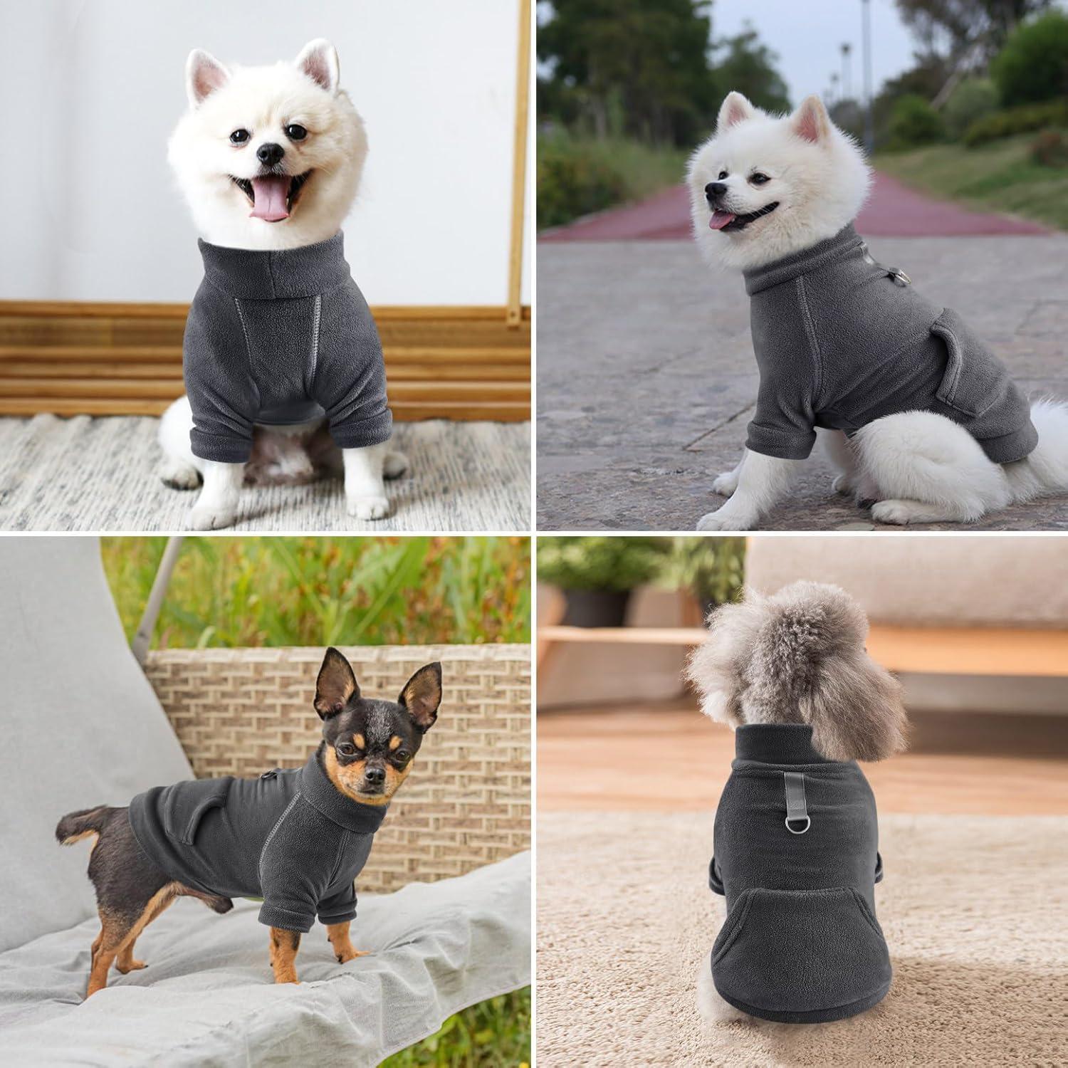 Suéter de lana para perros Idepet XL Negro abrigo cálido