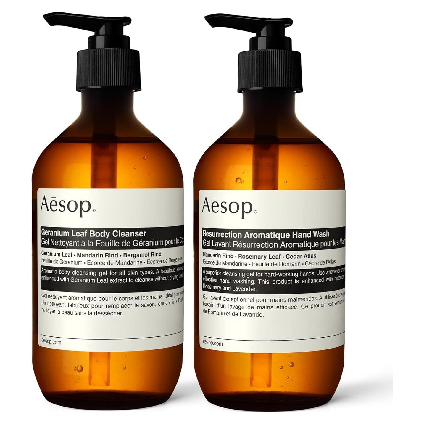 Aesop Jabón de Manos y Gel de Cuerpo 478 g Hoja de Geranio