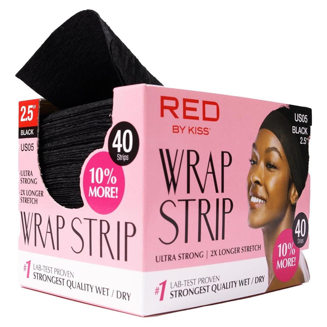 Cinta para Envolver el Cabello Red by Kiss Ultra Fuerte 40 Tiras