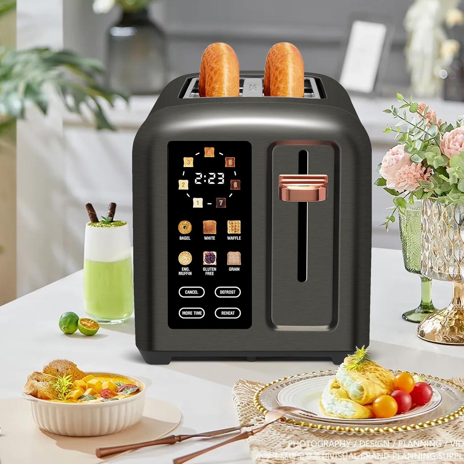 Tostadora SEEDEEM 2 Rebanadas Acero Inoxidable LCD 1350W