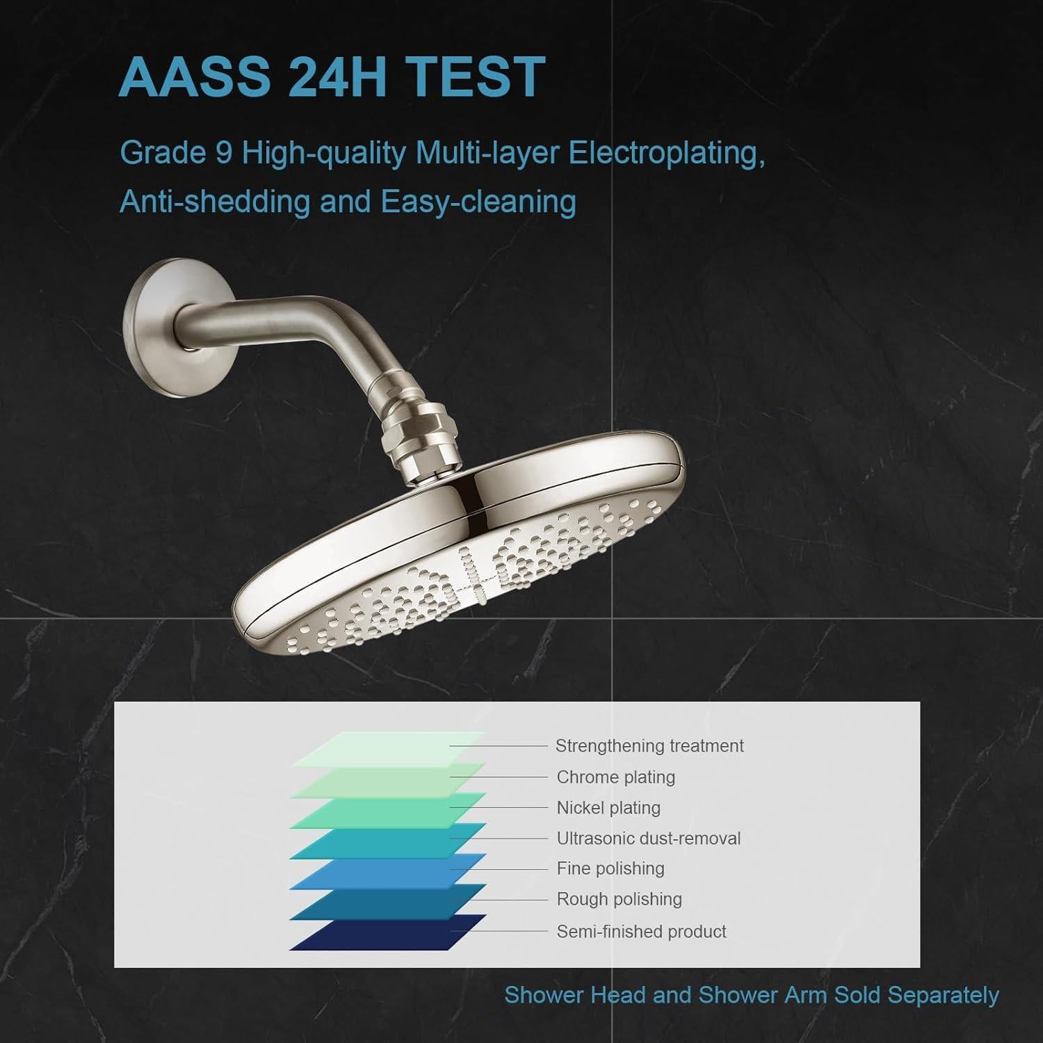 Adaptador de bola giratoria para ducha OFFO níquel cepillado