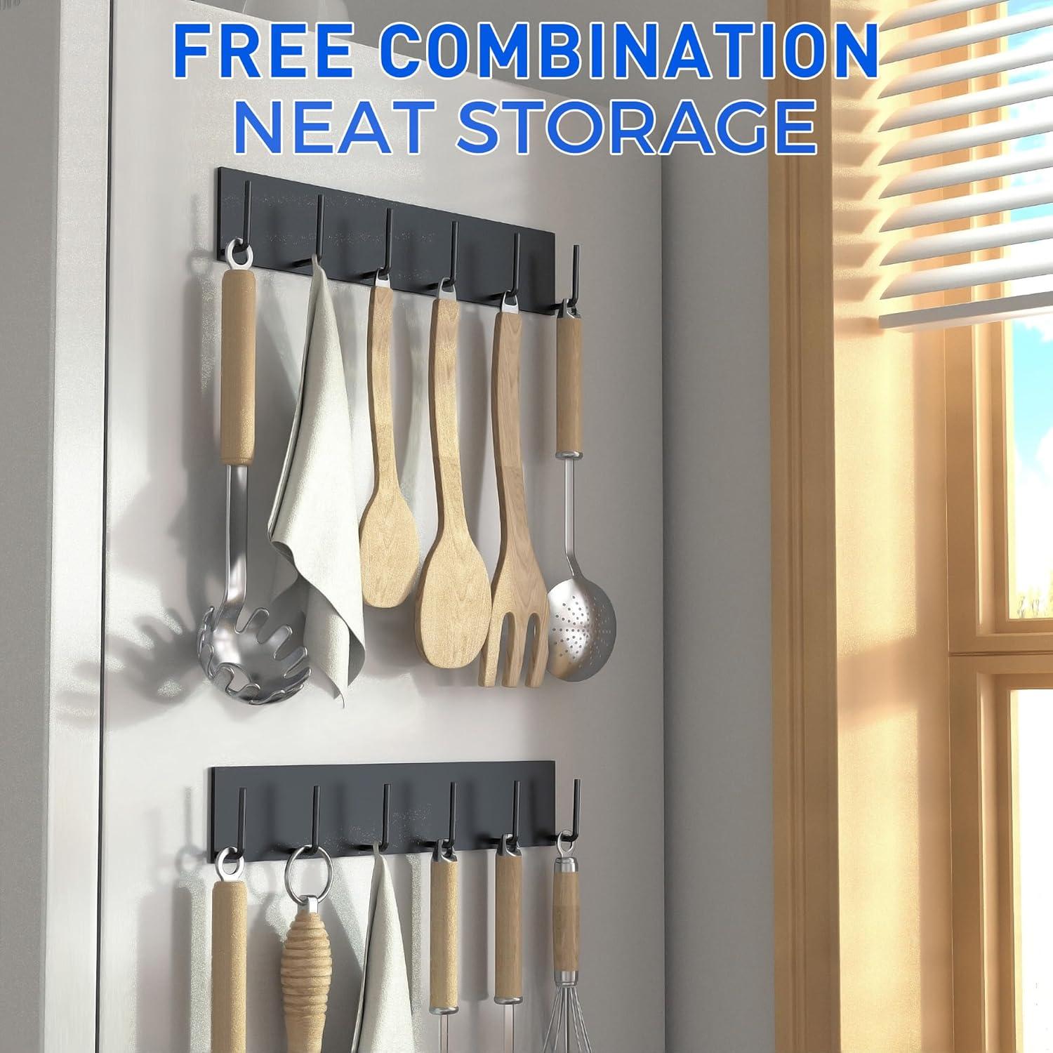 Soporte Magnético para Llaves Laowu 2 Piezas 6 Ganchos