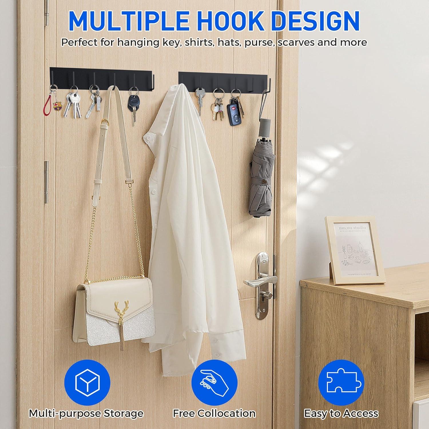 Soporte Magnético para Llaves Laowu 2 Piezas 6 Ganchos