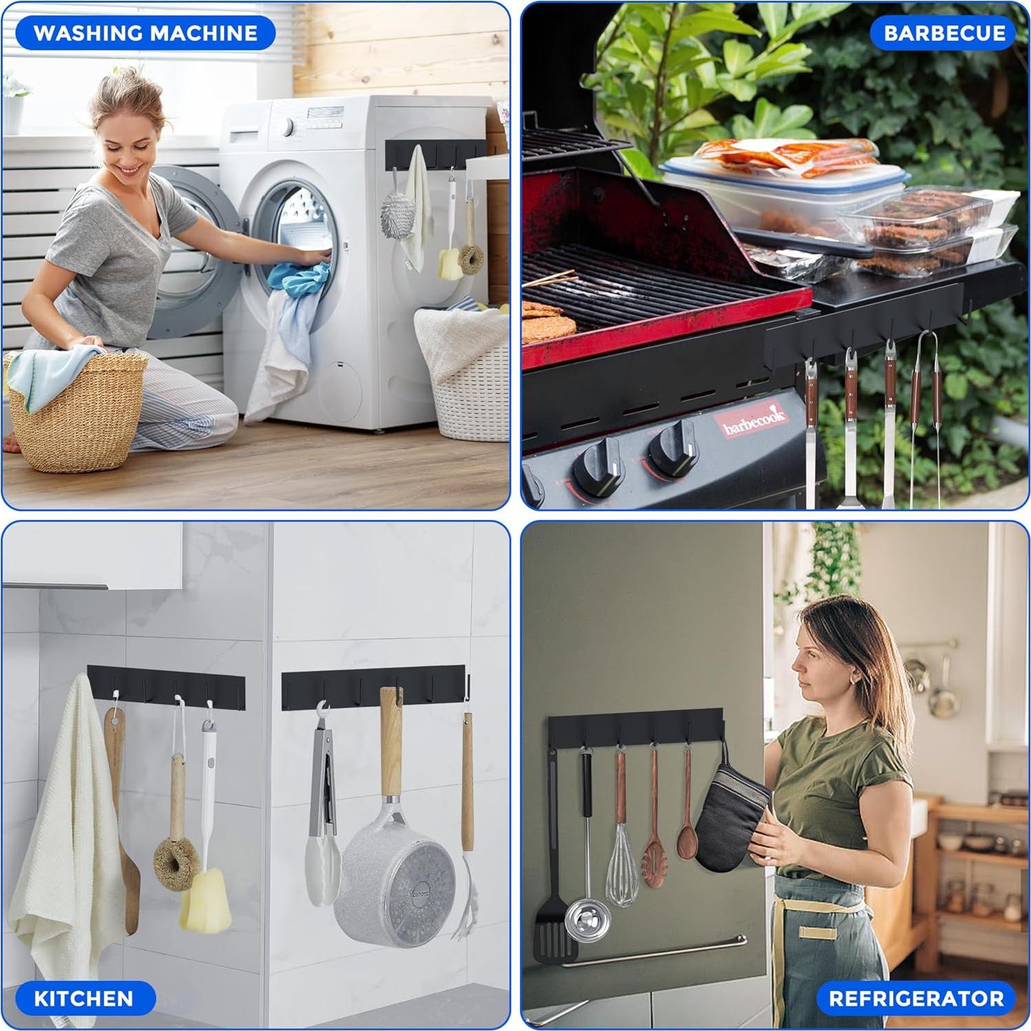 Soporte Magnético para Llaves Laowu 2 Piezas 6 Ganchos