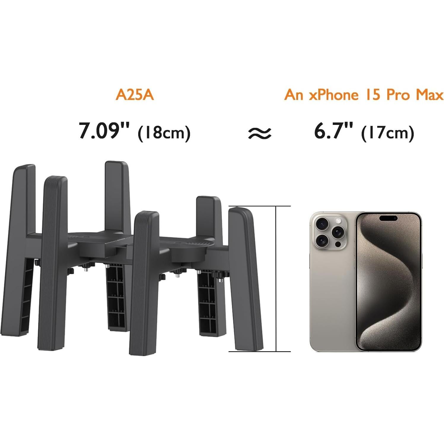 Soporte CZPET para comedero automático ajustable 15.5-21.6 cm