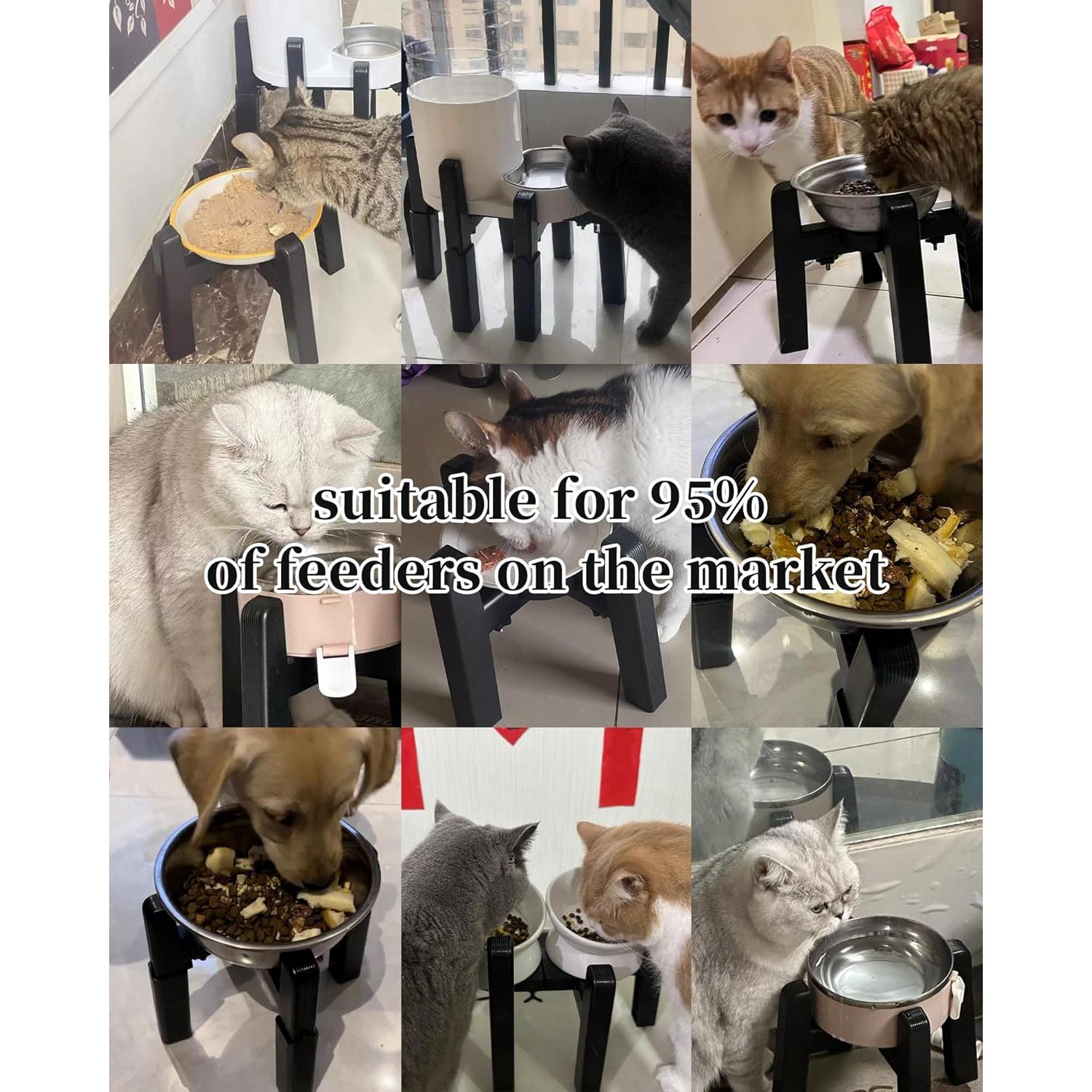 Soporte CZPET para comedero automático ajustable 15.5-21.6 cm