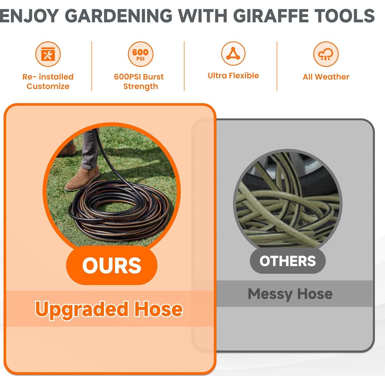 Manguera de Jardín Giraffe Tools 1.5m Hembra a Hembra Flexible