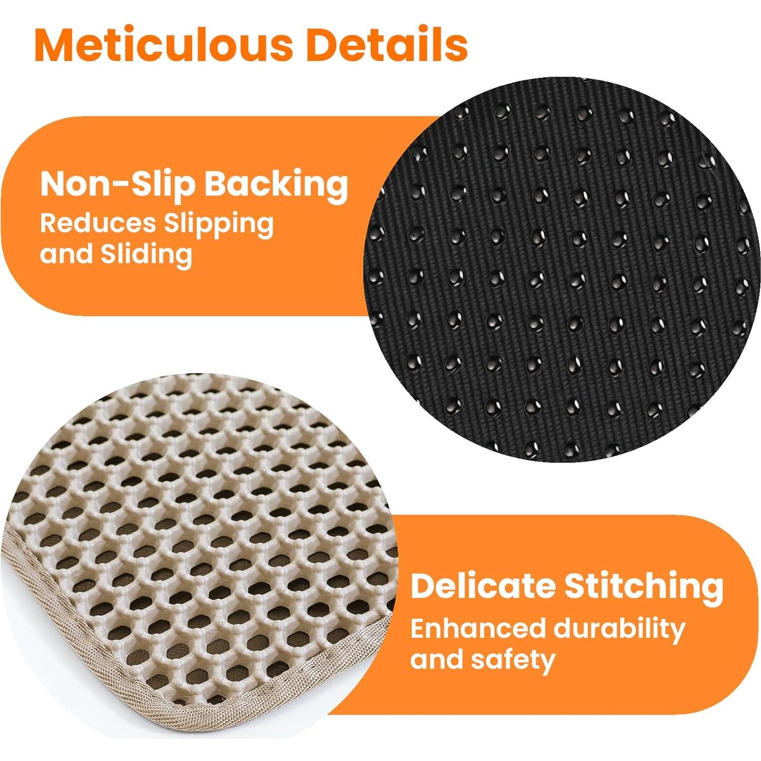 Alfombra para Arena de Gato Petinstinct 61x46 cm Beige Antideslizante