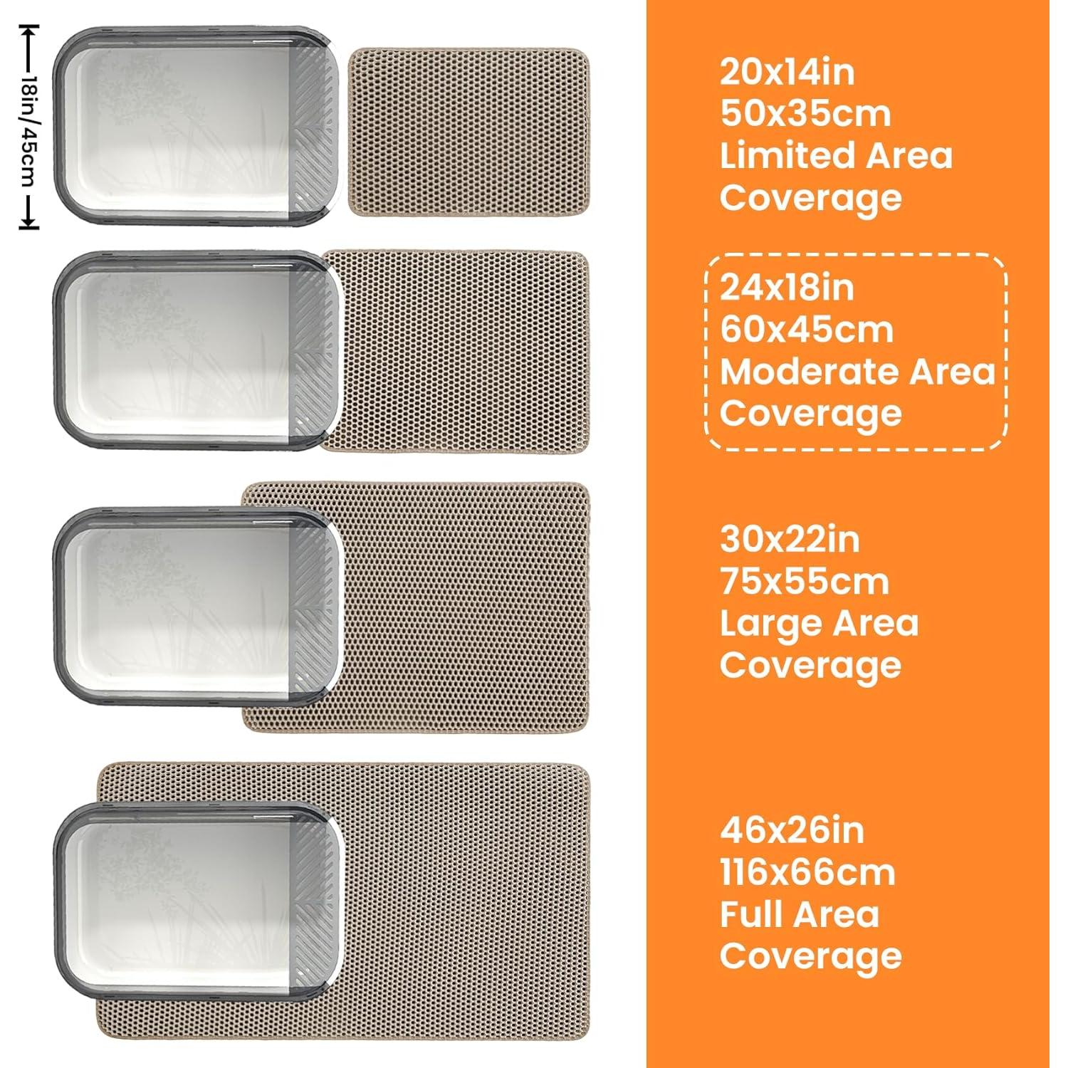 Alfombra para Arena de Gato Petinstinct 61x46 cm Beige Antideslizante