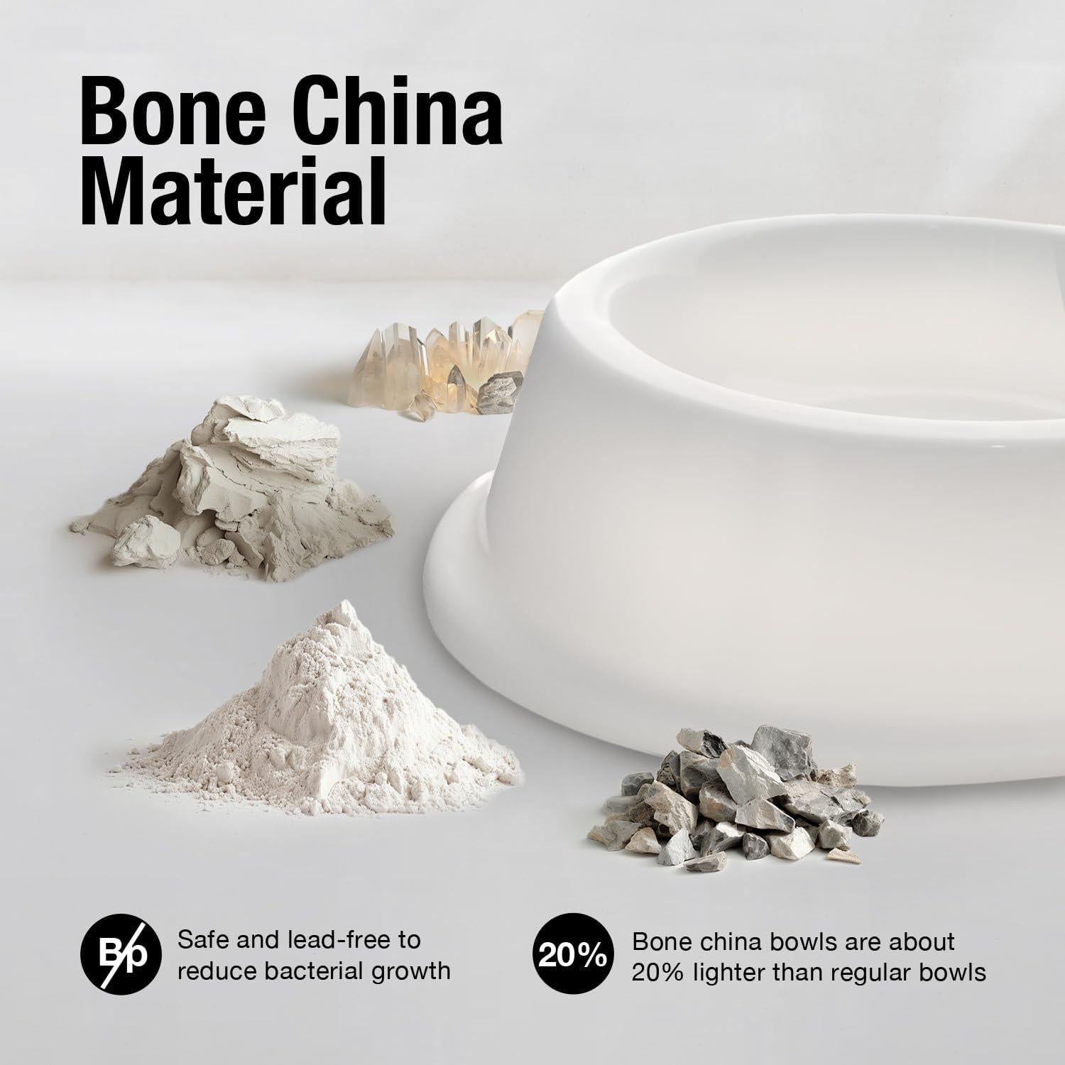 Cuencos Doble de Porcelana UTEE para Gatos y Perros Pequeños