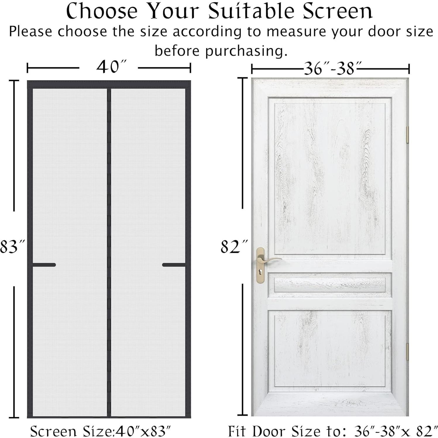 Puerta de Pantalla Magnética Odocovo 38x82cm Malla Reforzada