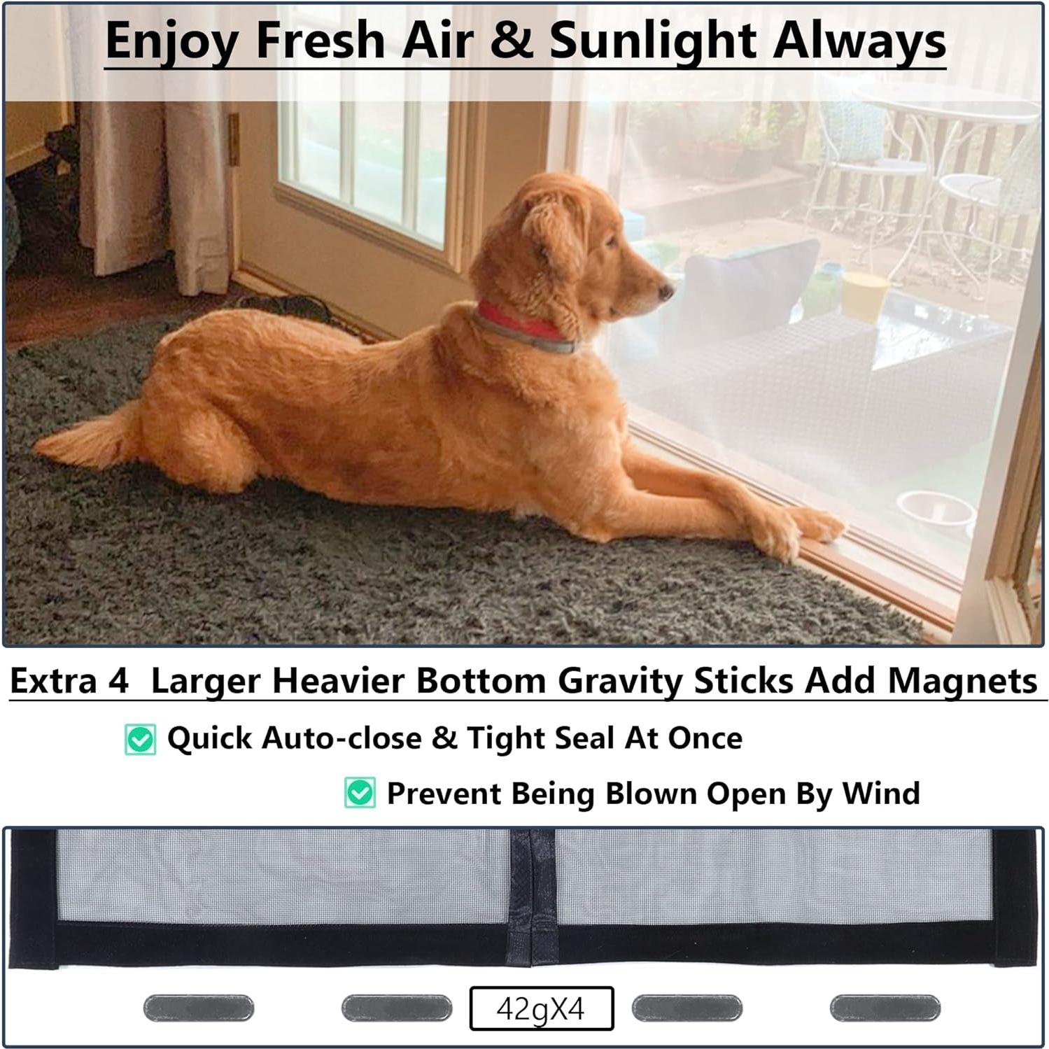 Puerta de Pantalla Magnética Odocovo 38x82cm Malla Reforzada