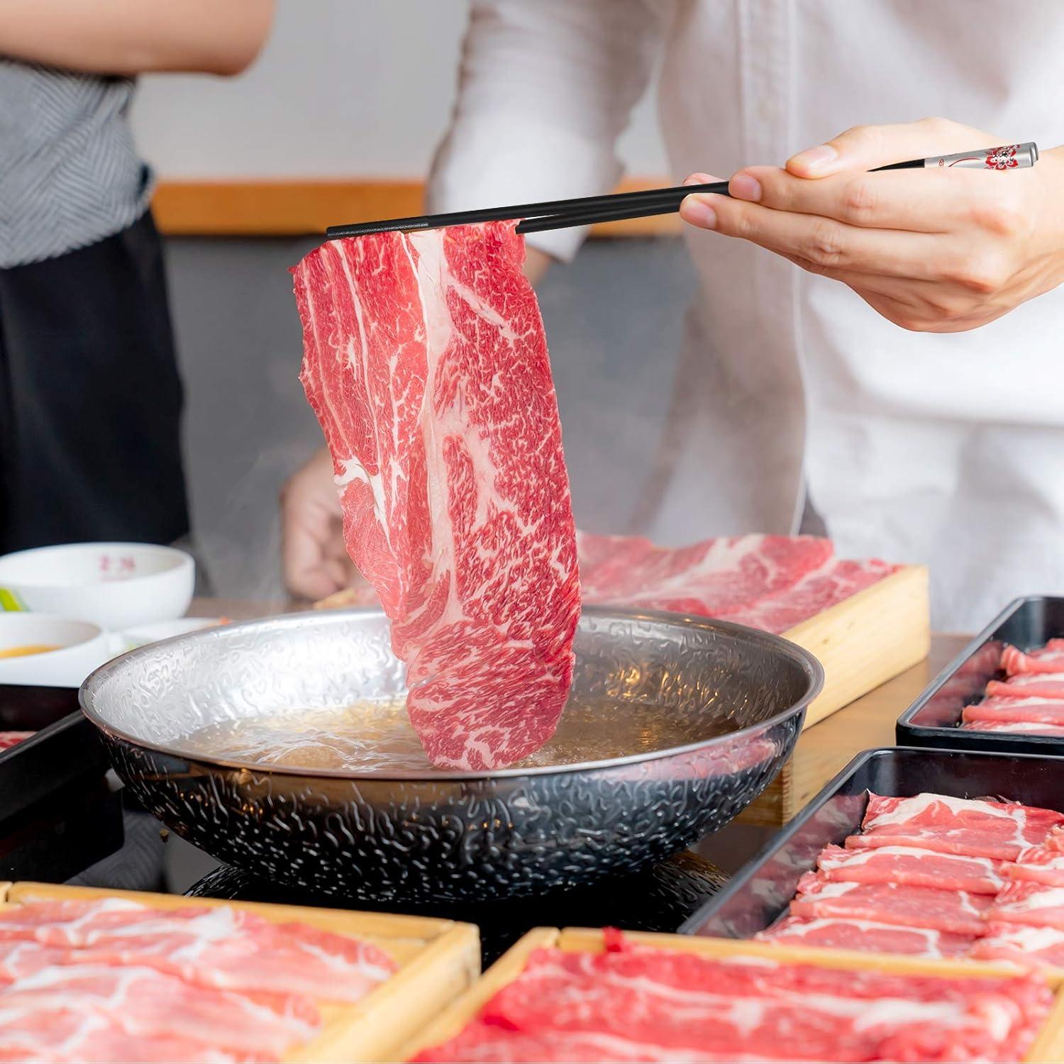 10 Pares de Palillos Reutilizables GADIEDIE 24.1 cm Coloridos