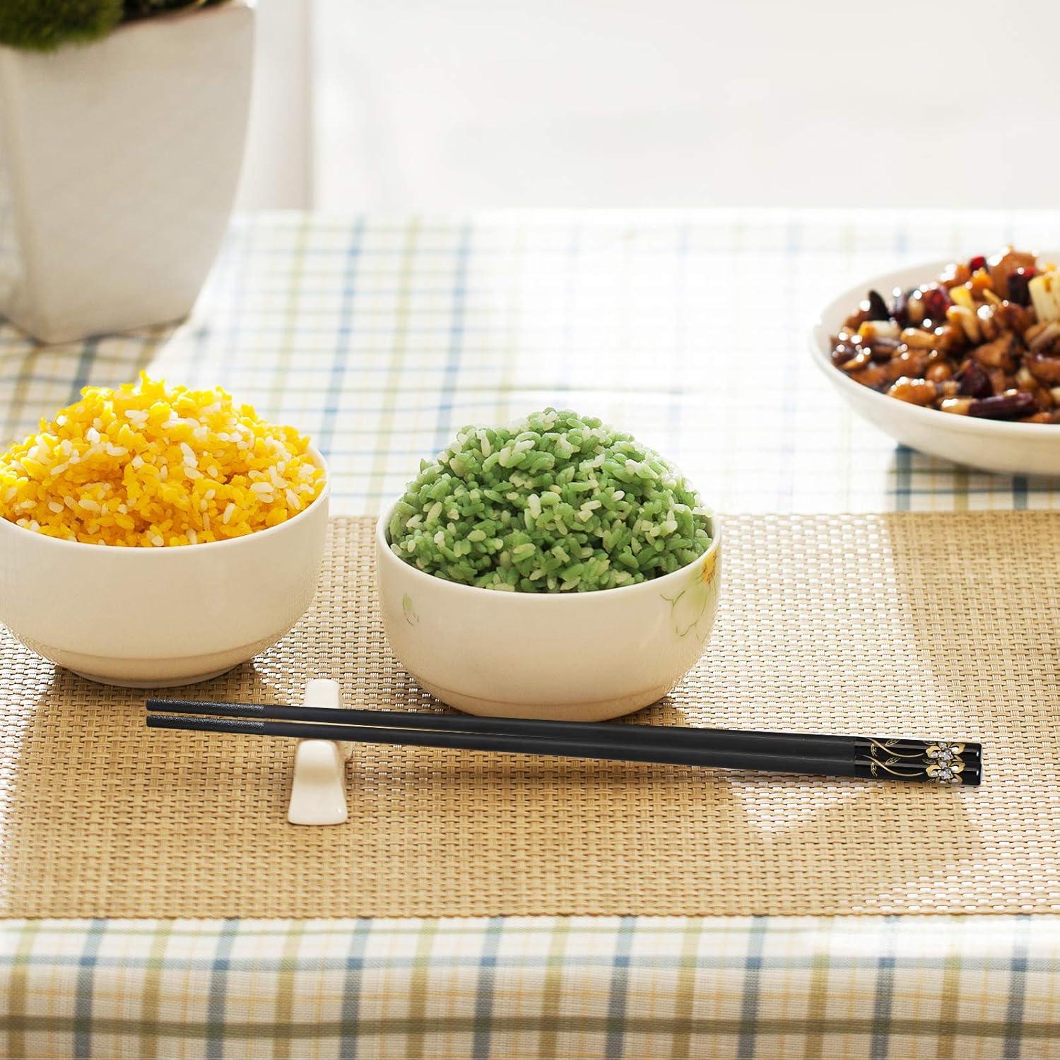 10 Pares de Palillos Reutilizables GADIEDIE 24.1 cm Coloridos