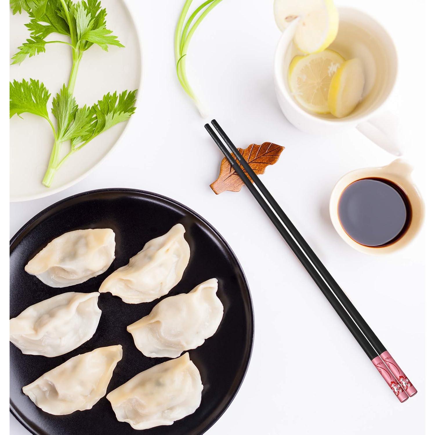 10 Pares de Palillos Reutilizables GADIEDIE 24.1 cm Coloridos