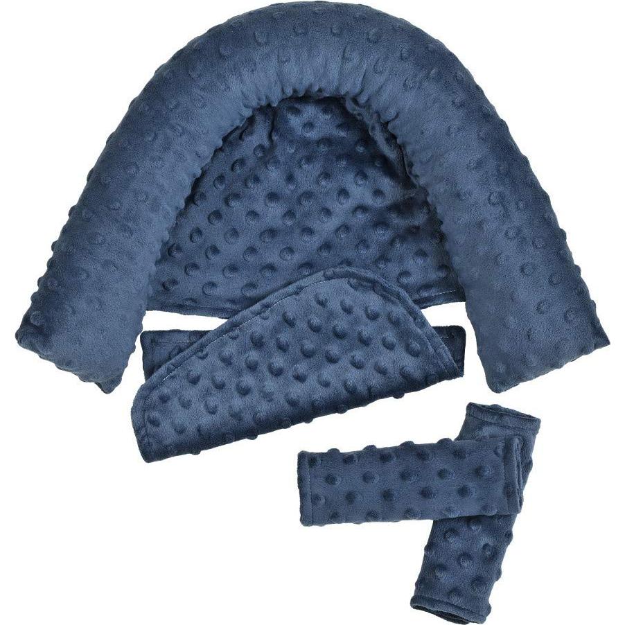 Almohada Soporte Cabeza y Cuello Yufiova 3 en 1 Azul Oscuro