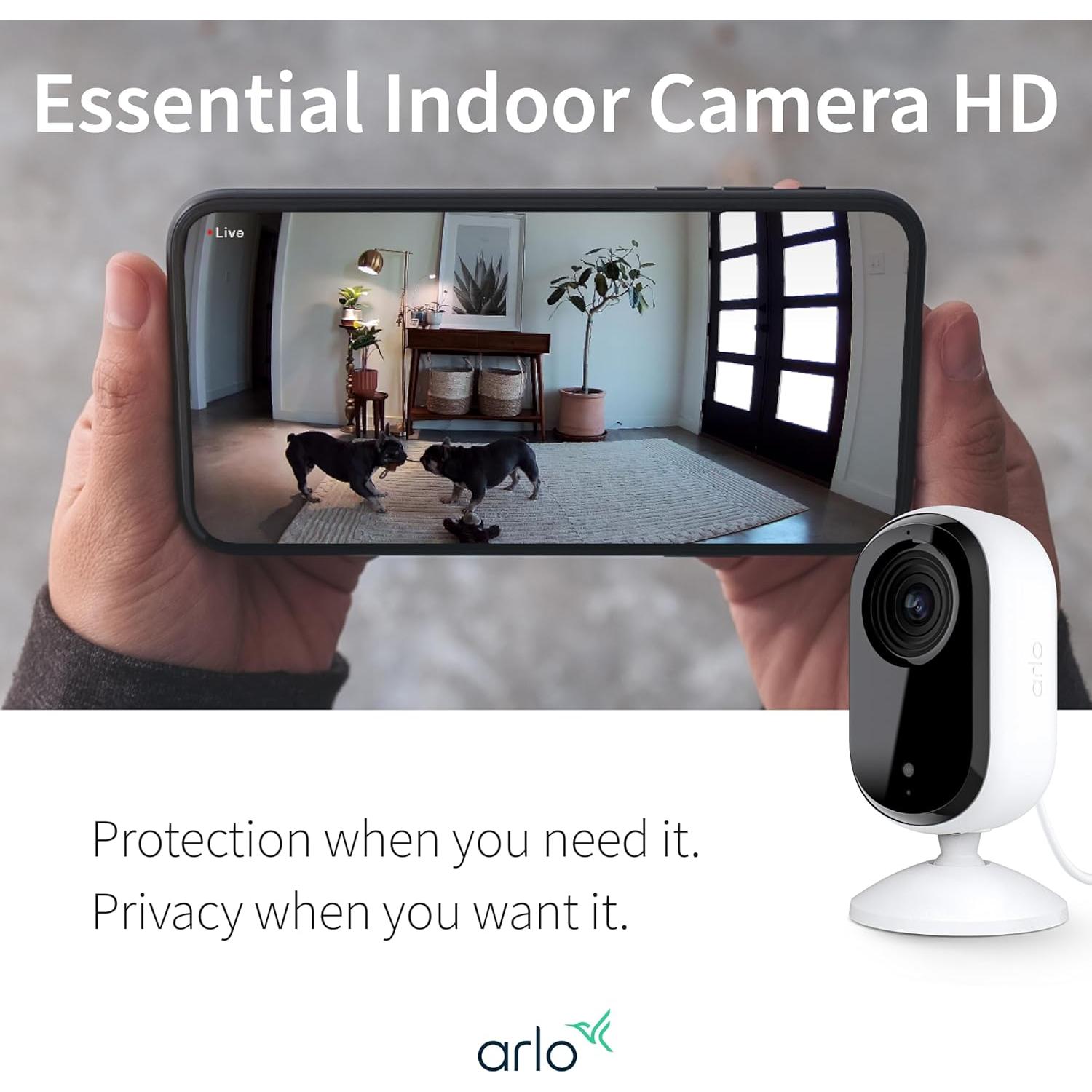 Cámara de Seguridad Arlo Esencial HD | Interior | 2ª Gen | 130°