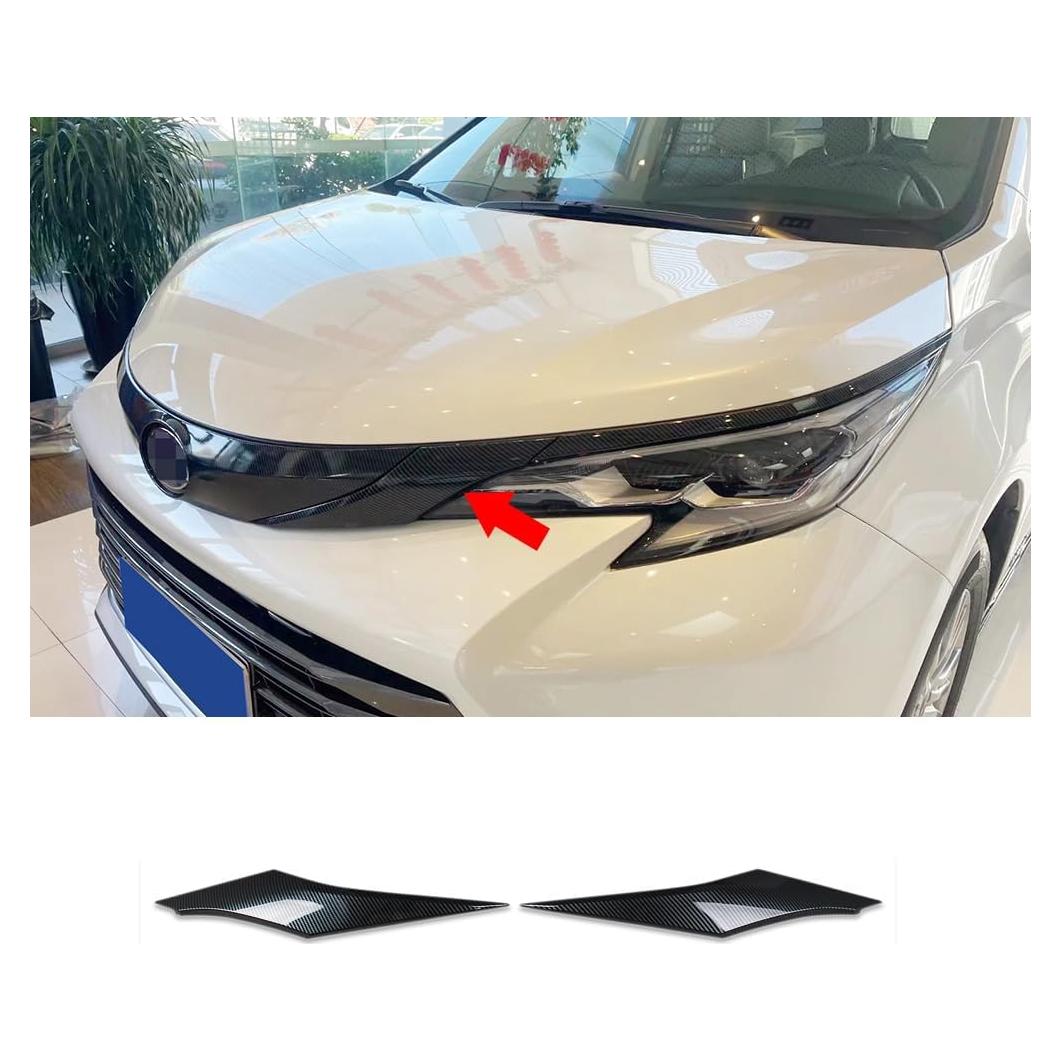 Cubierta de Moldura de Faro delantera RQING para Toyota Sienna 2021-2025