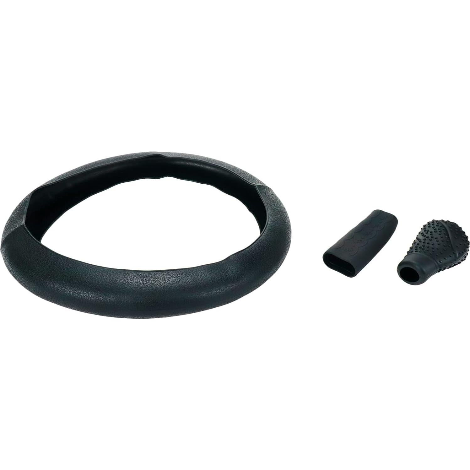 Kit Cubiertas de Silicona Modengzhe para Volante y Cambio Negro