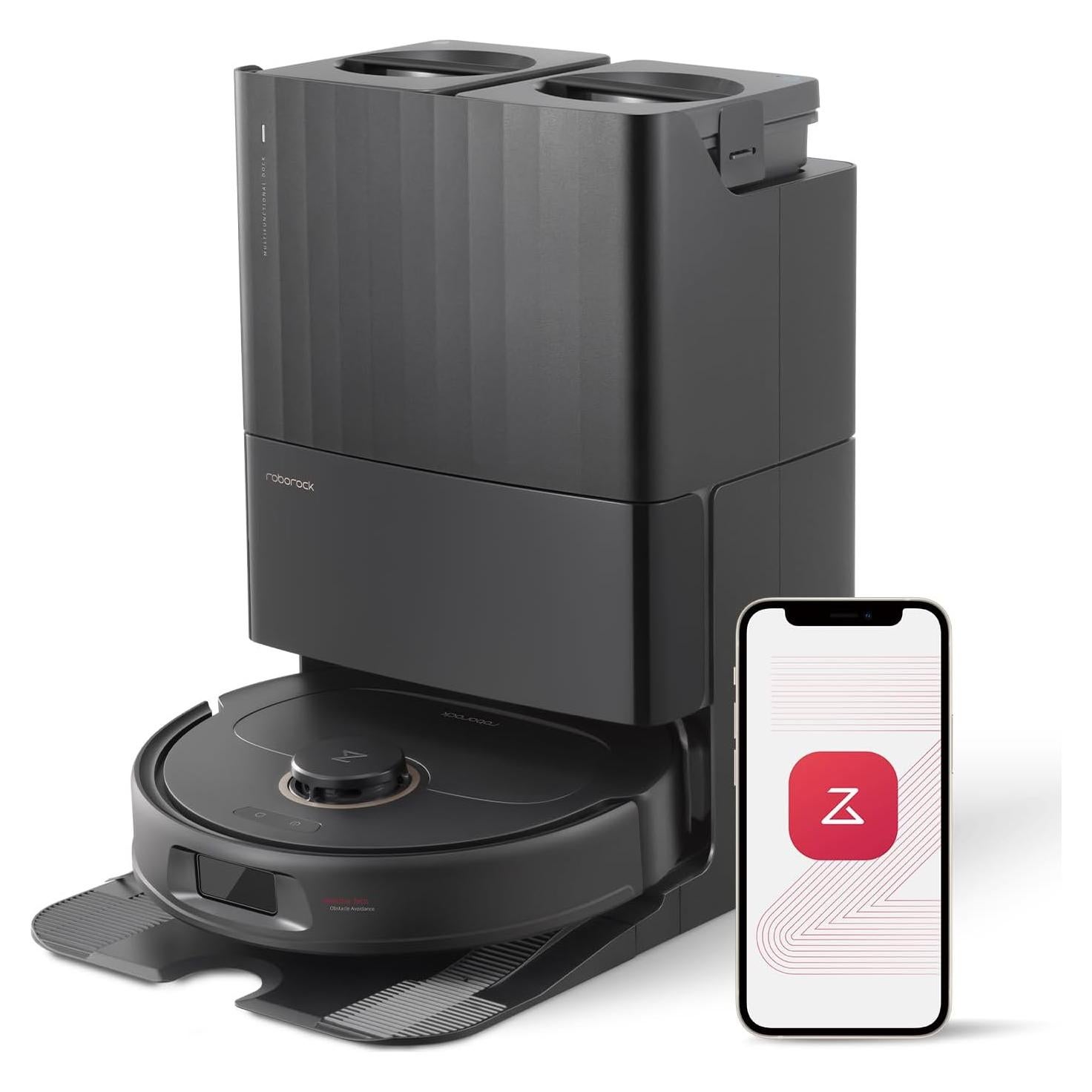 roborock Qrevo Pro Robot Vacuum and Mop with FlexiArm Design Edge Mopping, Dynamic Hot Water Mop Washing and Drying, Intelligent Dirt Detection, 7,000 Pa Suction, Ideal for Carpets