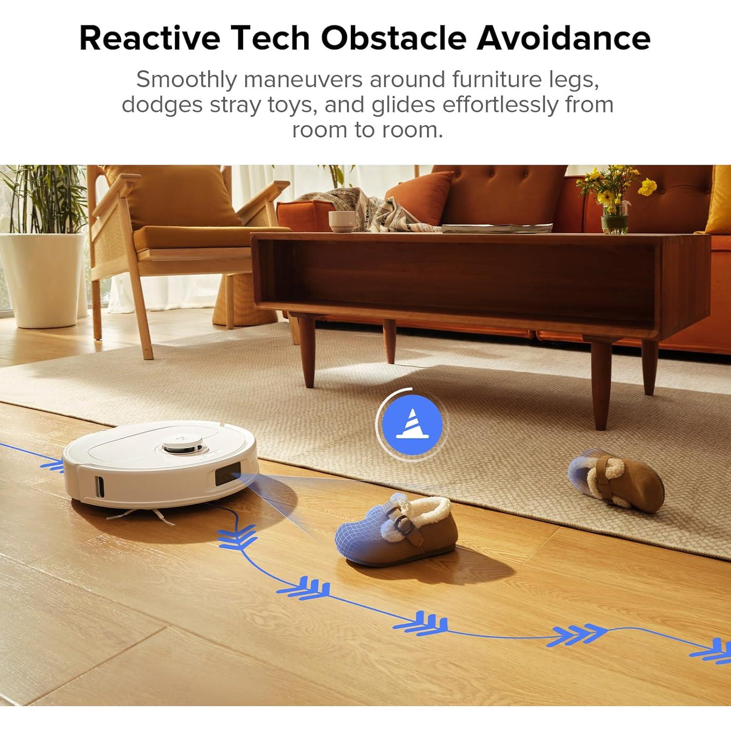 roborock Qrevo Pro Robot Vacuum and Mop with FlexiArm Design Edge Mopping, Dynamic Hot Water Mop Washing and Drying, Intelligent Dirt Detection, 7,000 Pa Suction, Ideal for Carpets