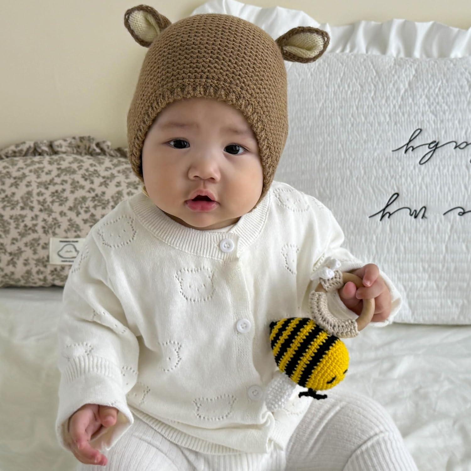 Sonajero de Ganchillo DICHA Abeja - Juguete Sensorial Bebés