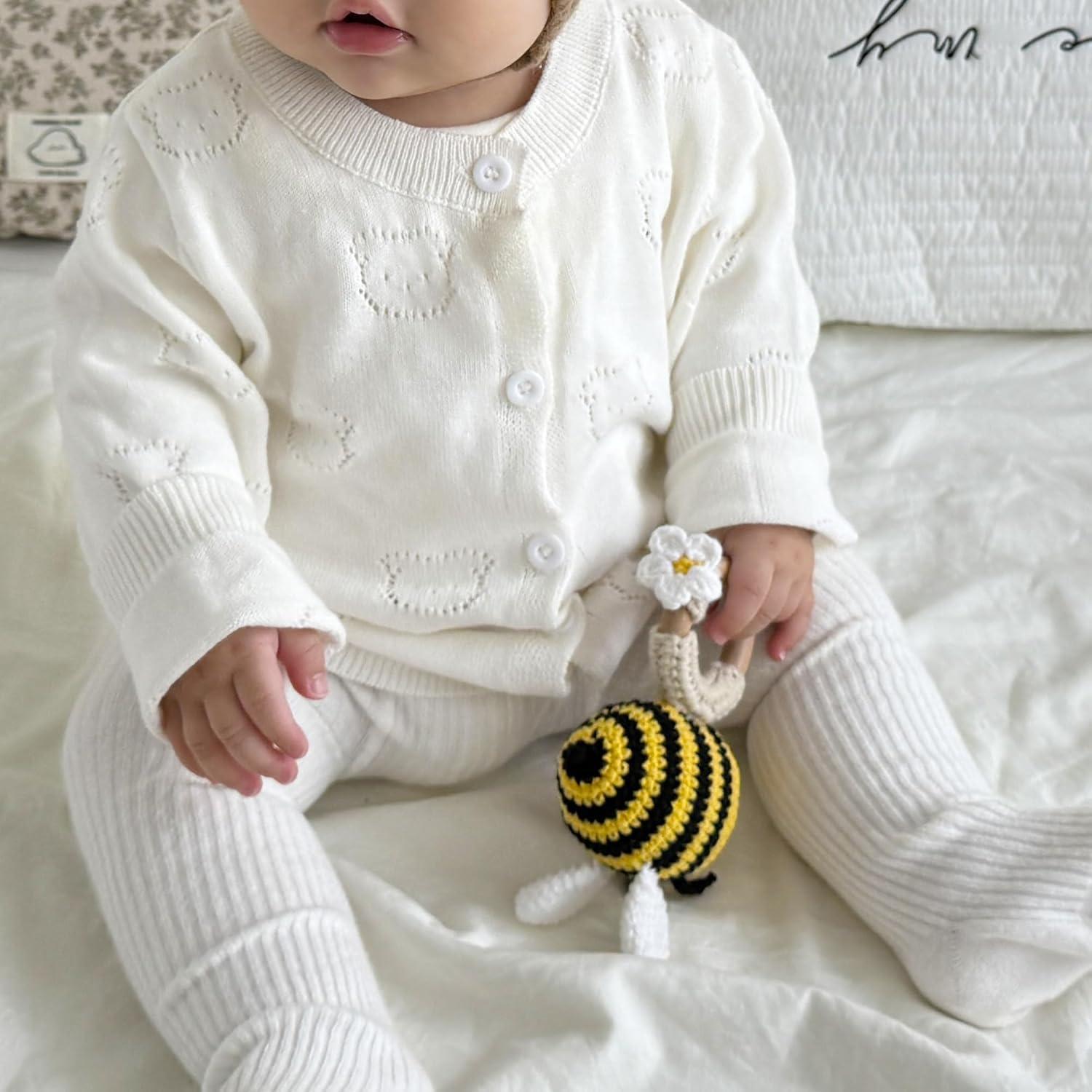 Sonajero de Ganchillo DICHA Abeja - Juguete Sensorial Bebés