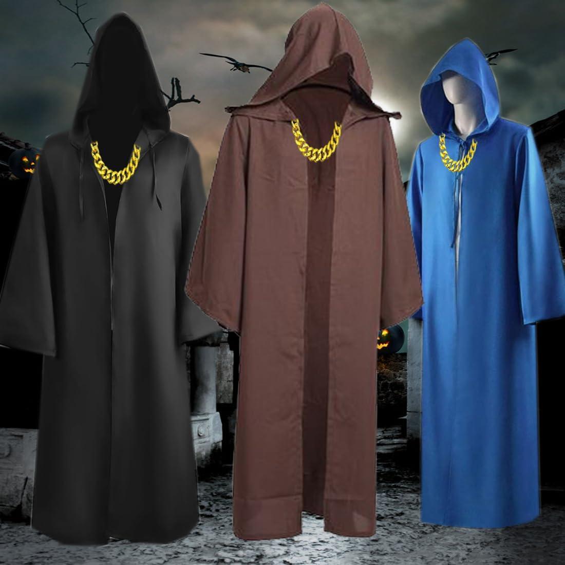 Túnica con Capucha y Collar CLNXIASN Disfraz Halloween