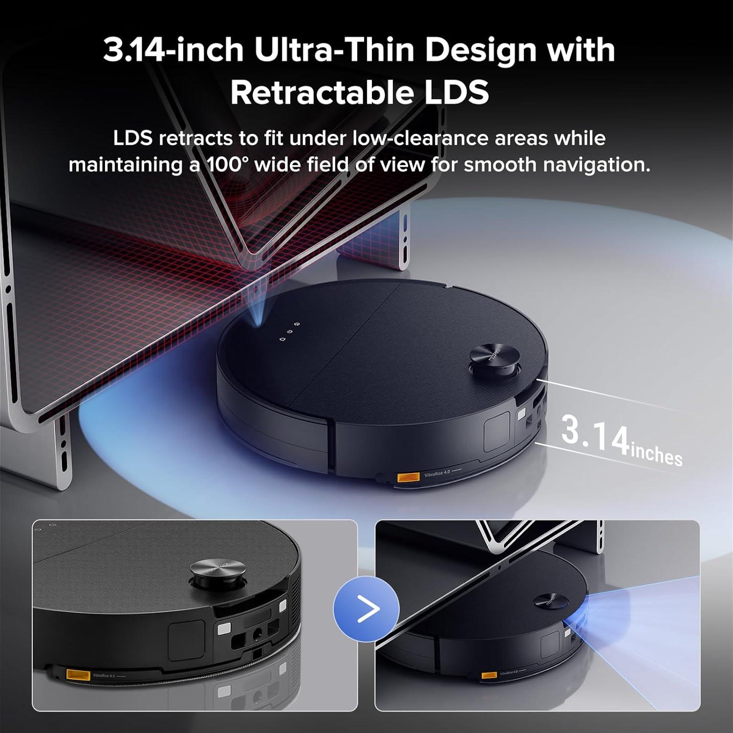 Robot Aspiradora Roborock Saros 10, 22000Pa, Ultra Delgado