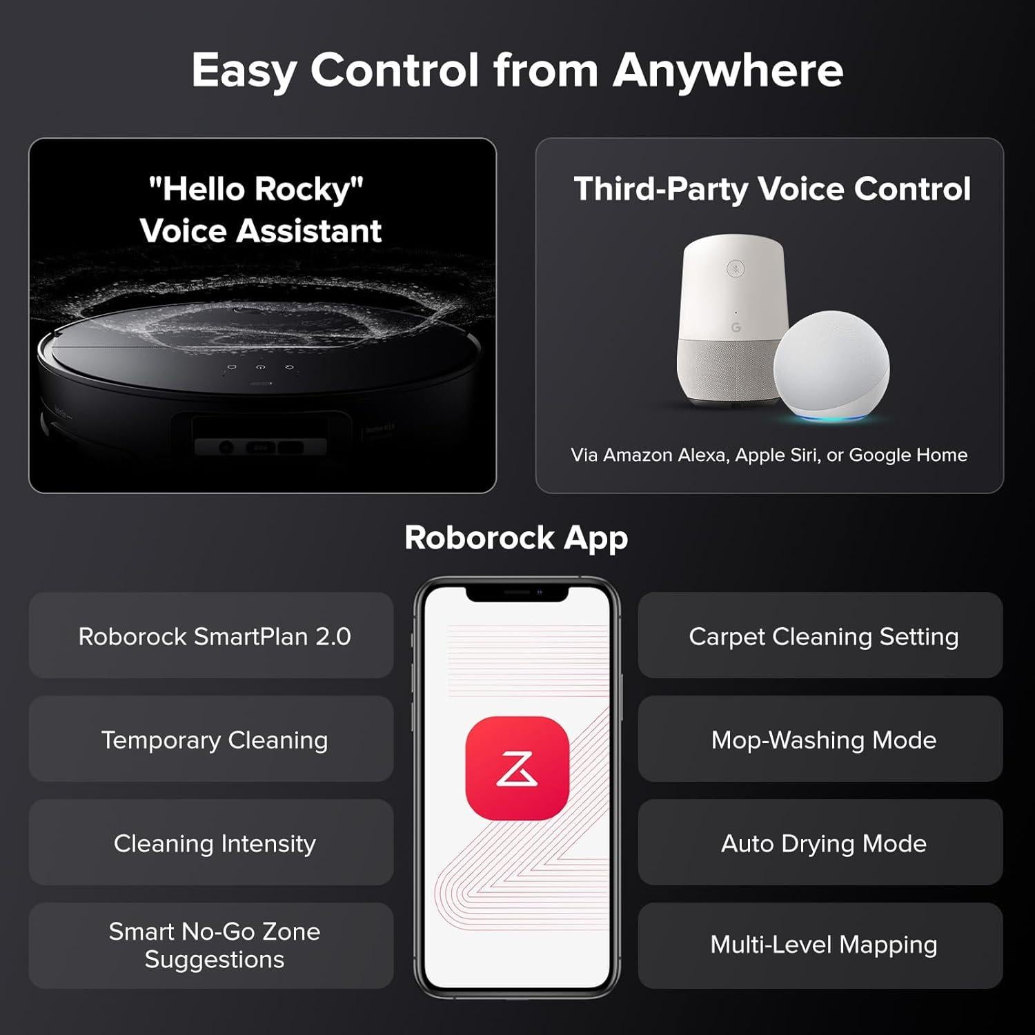 Robot Aspiradora Roborock Saros 10, 22000Pa, Ultra Delgado