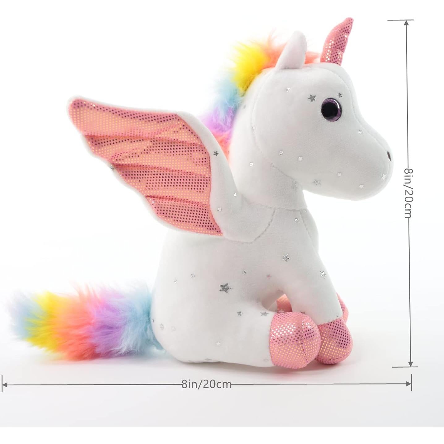 Unicornio de Peluche Sew Butiful 20 cm Blanco para Niñas