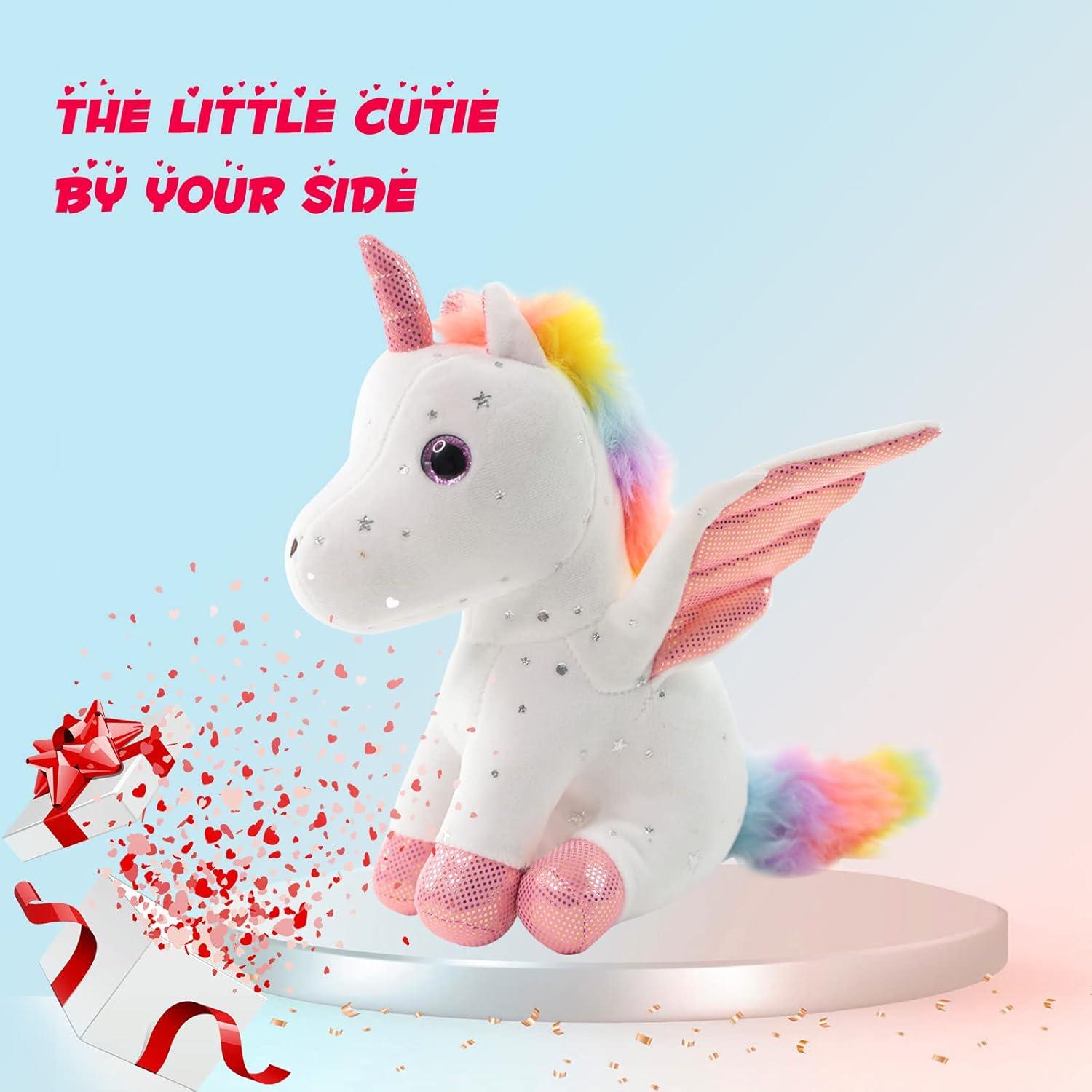 Unicornio de Peluche Sew Butiful 20 cm Blanco para Niñas