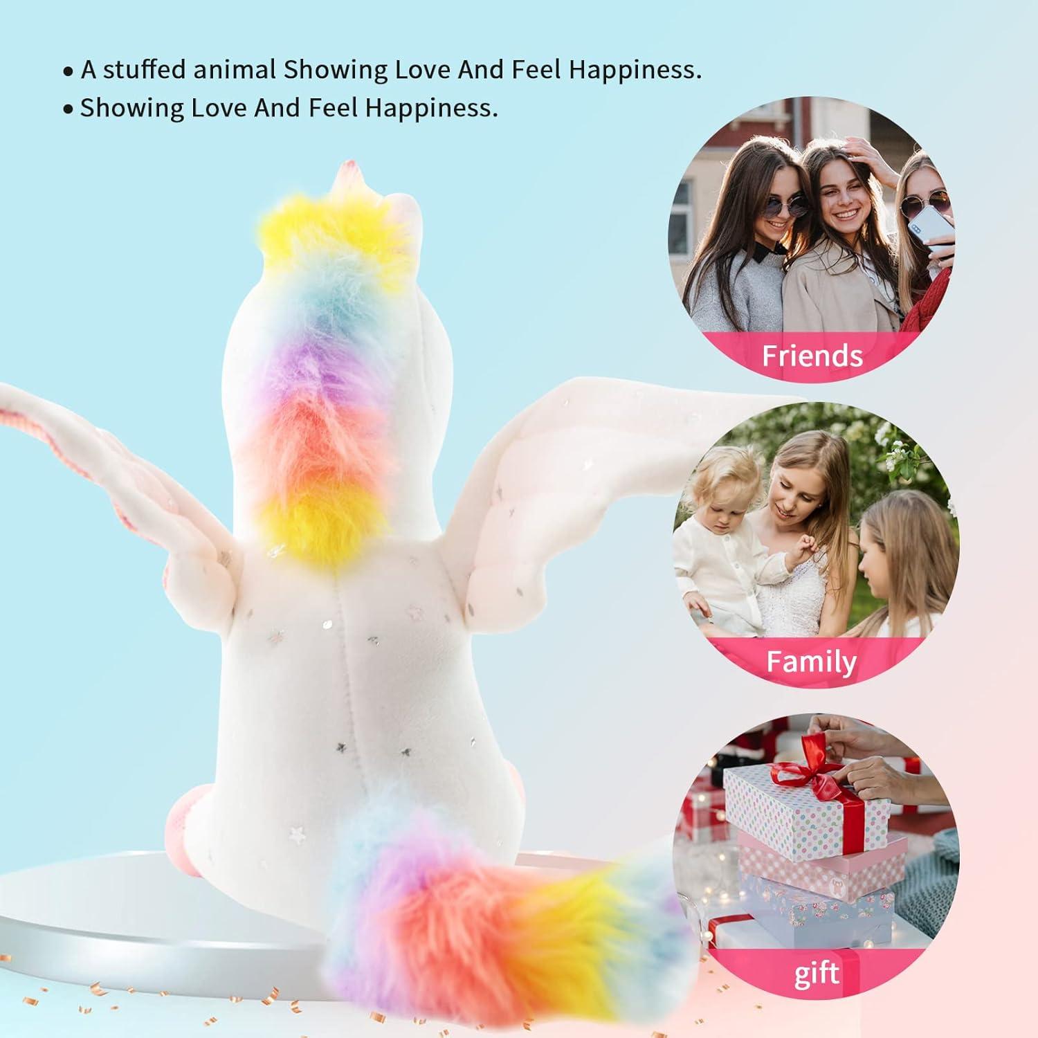 Unicornio de Peluche Sew Butiful 20 cm Blanco para Niñas