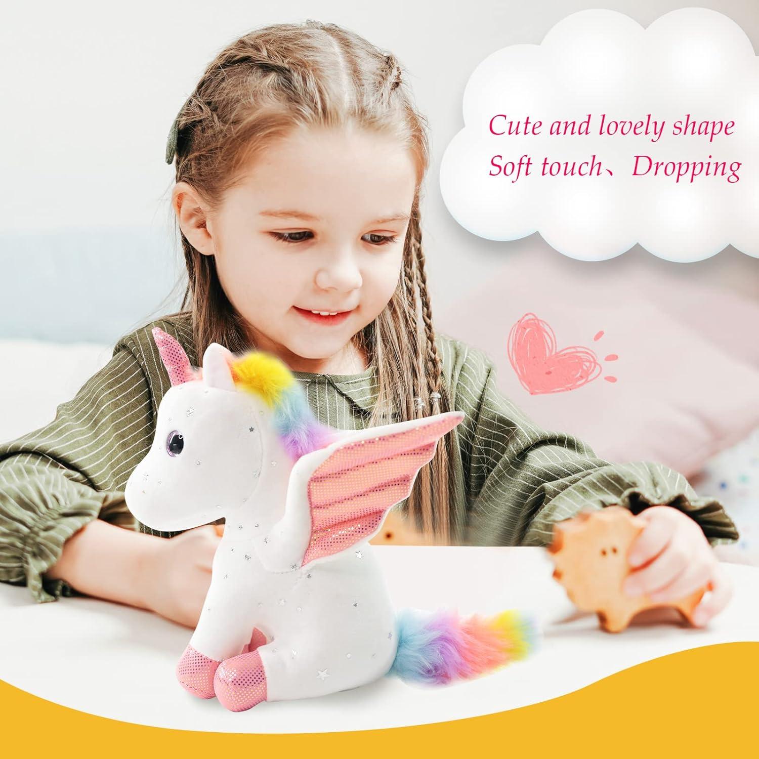 Unicornio de Peluche Sew Butiful 20 cm Blanco para Niñas