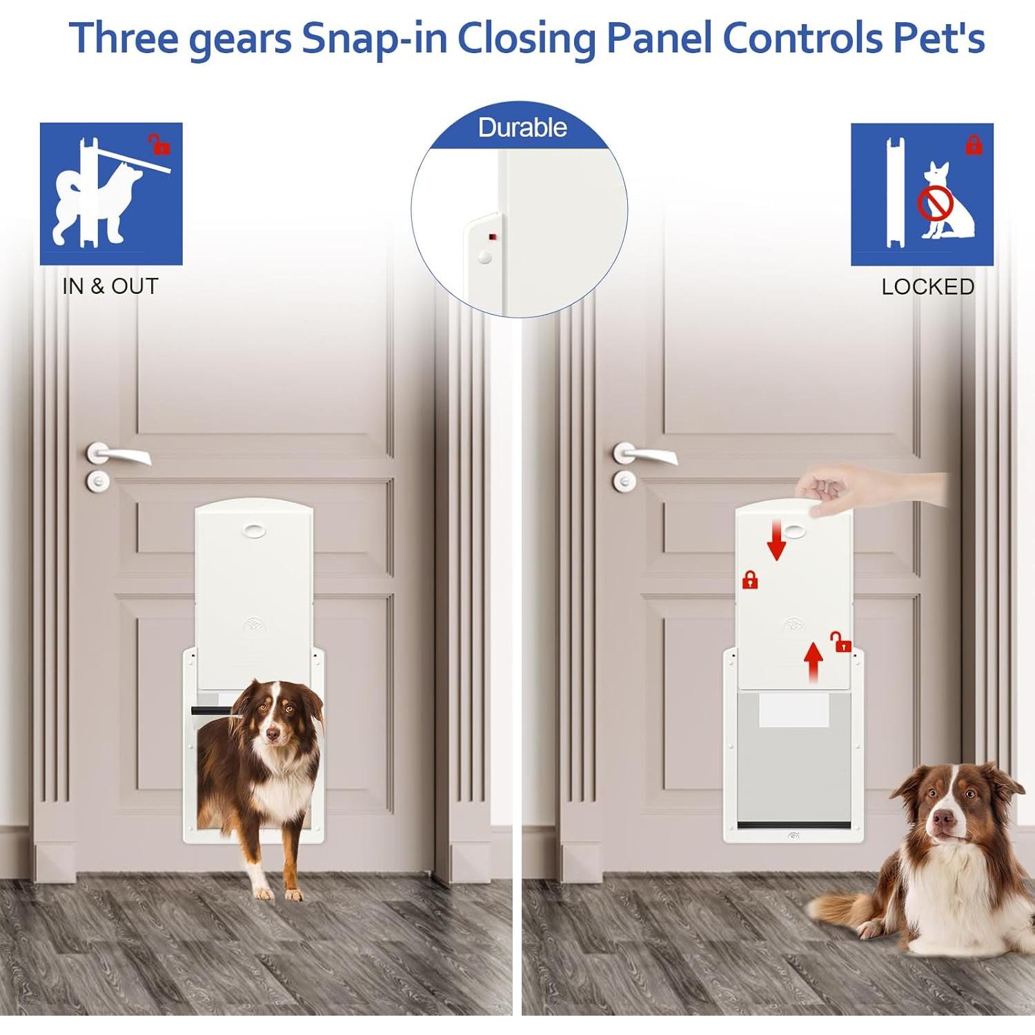 Puerta para Perros Medianos Classicmacher Blanca 22x31 cm