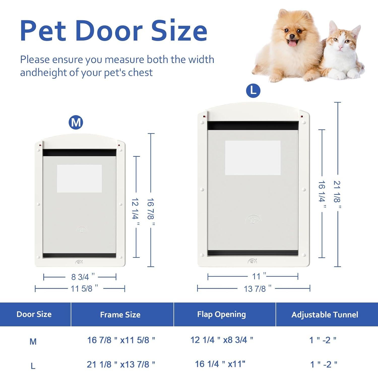 Puerta para Perros Medianos Classicmacher Blanca 22x31 cm
