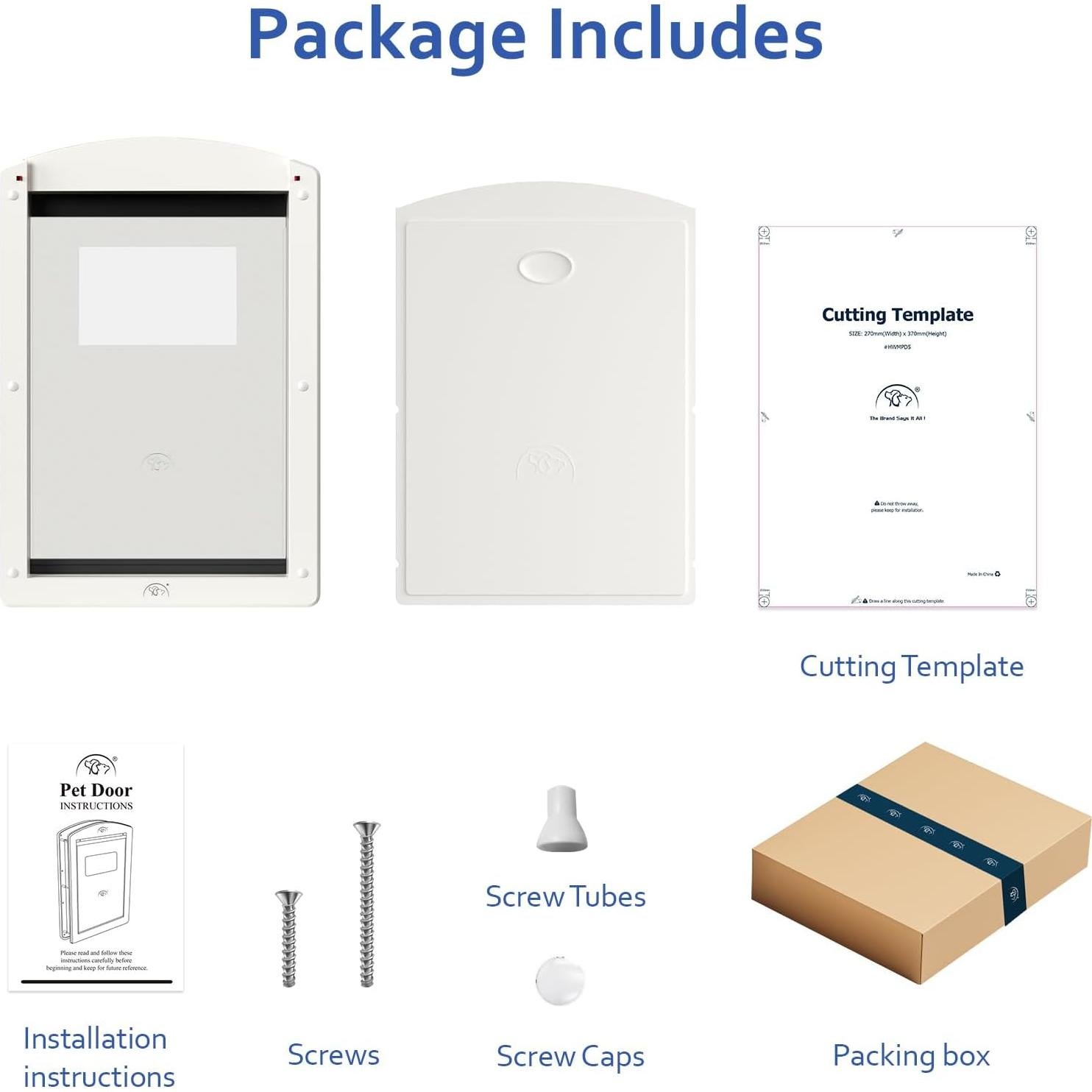 Puerta para Perros Medianos Classicmacher Blanca 22x31 cm