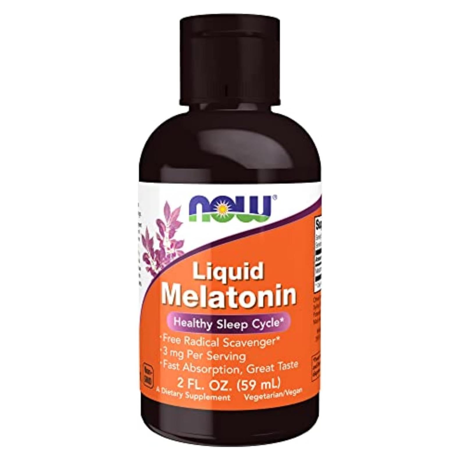 NOW Foods Melatonina Líquida 3 mg 60 ml Rápida Absorción