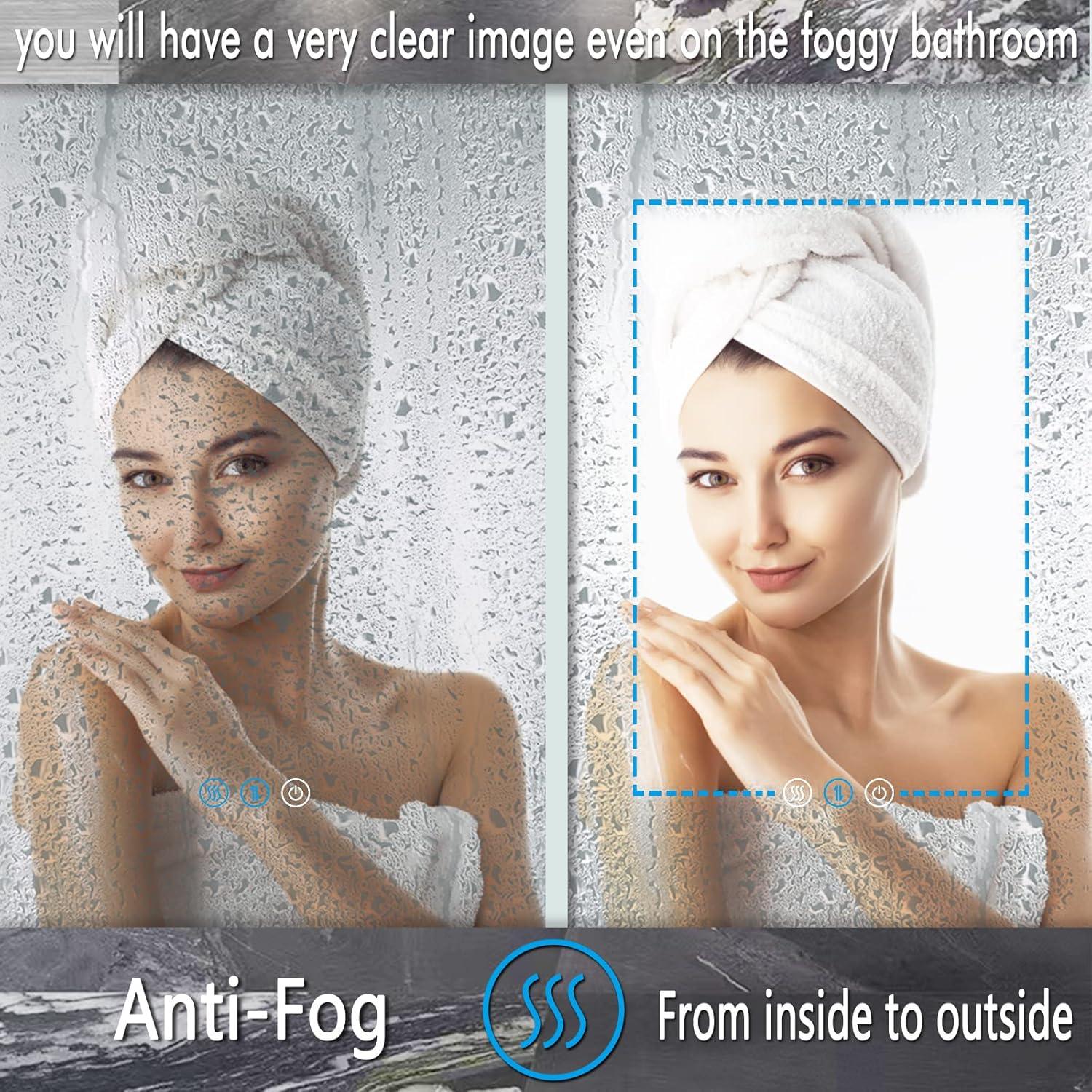 Espejo LED de Baño THEKLA Redondo 50.8 cm Dorado Iluminado