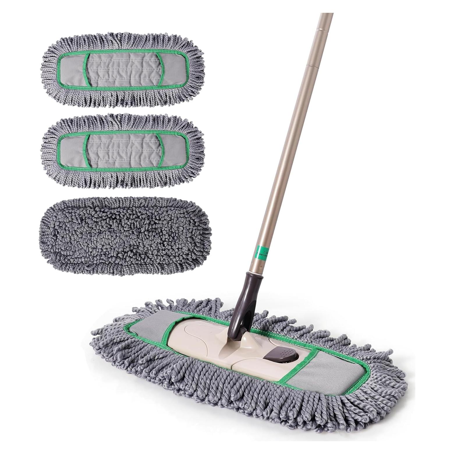 Mopa de Polvo Eyliden con Almohadillas de Microfibra Reutilizables