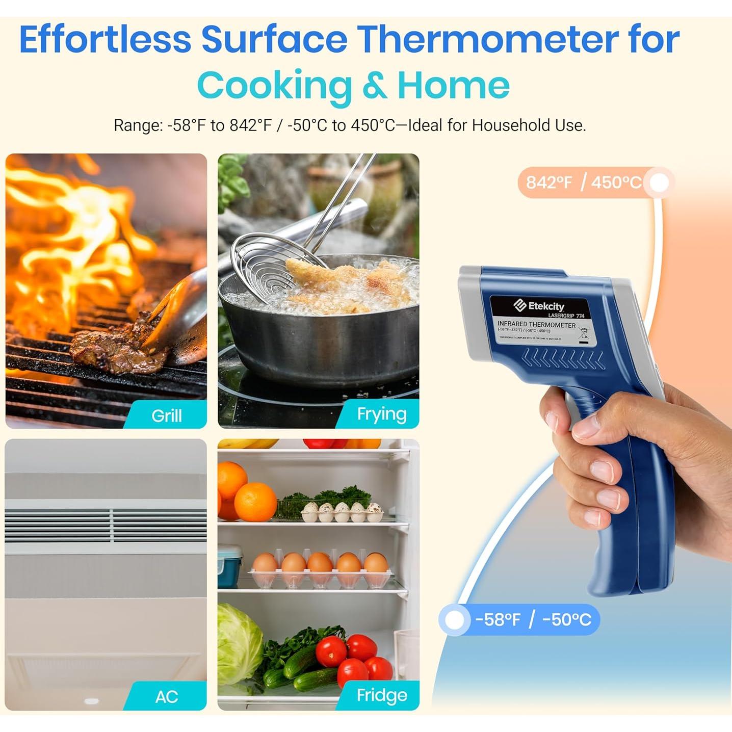 Termómetro Infrarrojo Etekcity Lasergrip 774 -50°C a 450°C