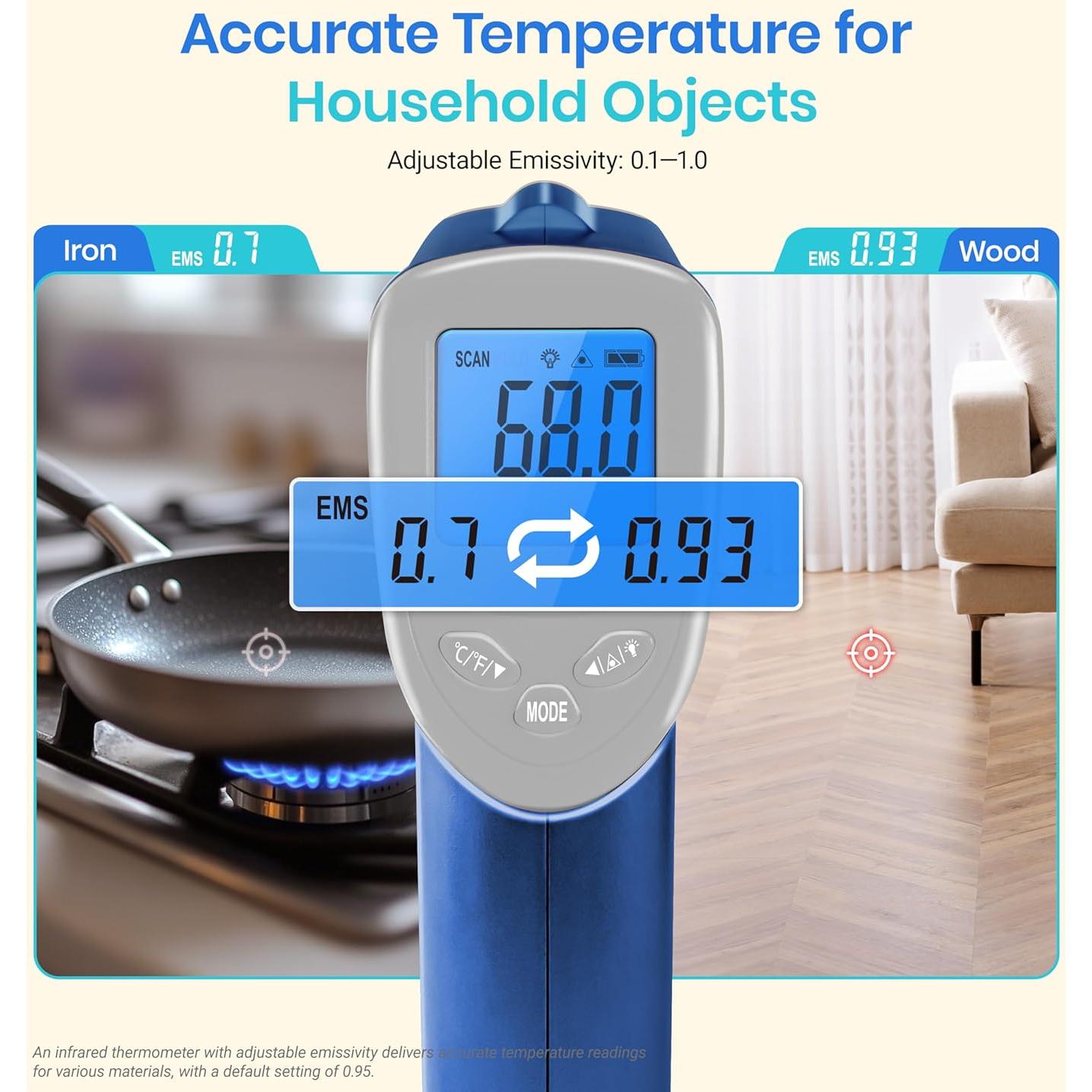 Termómetro Infrarrojo Etekcity Lasergrip 774 -50°C a 450°C