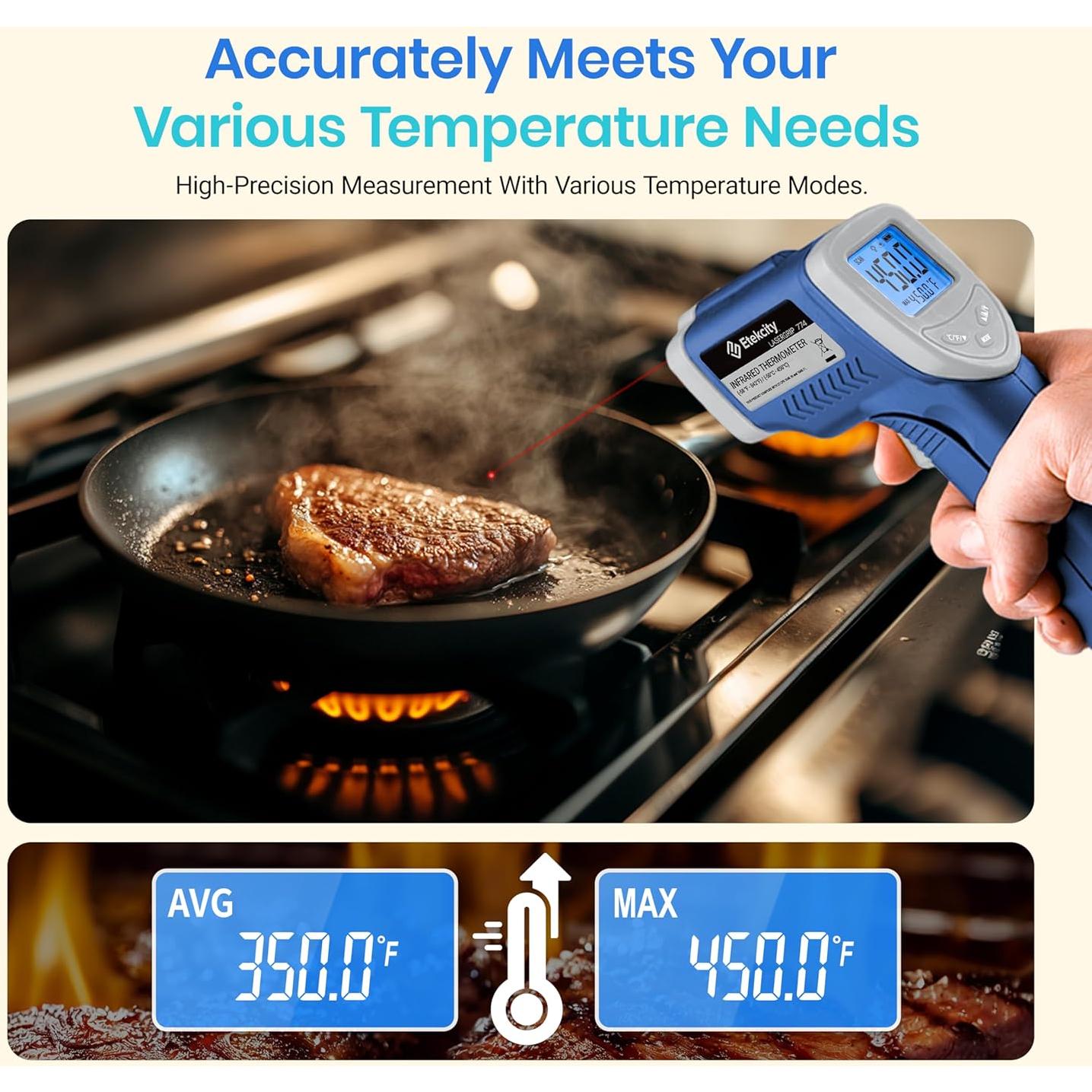 Termómetro Infrarrojo Etekcity Lasergrip 774 -50°C a 450°C